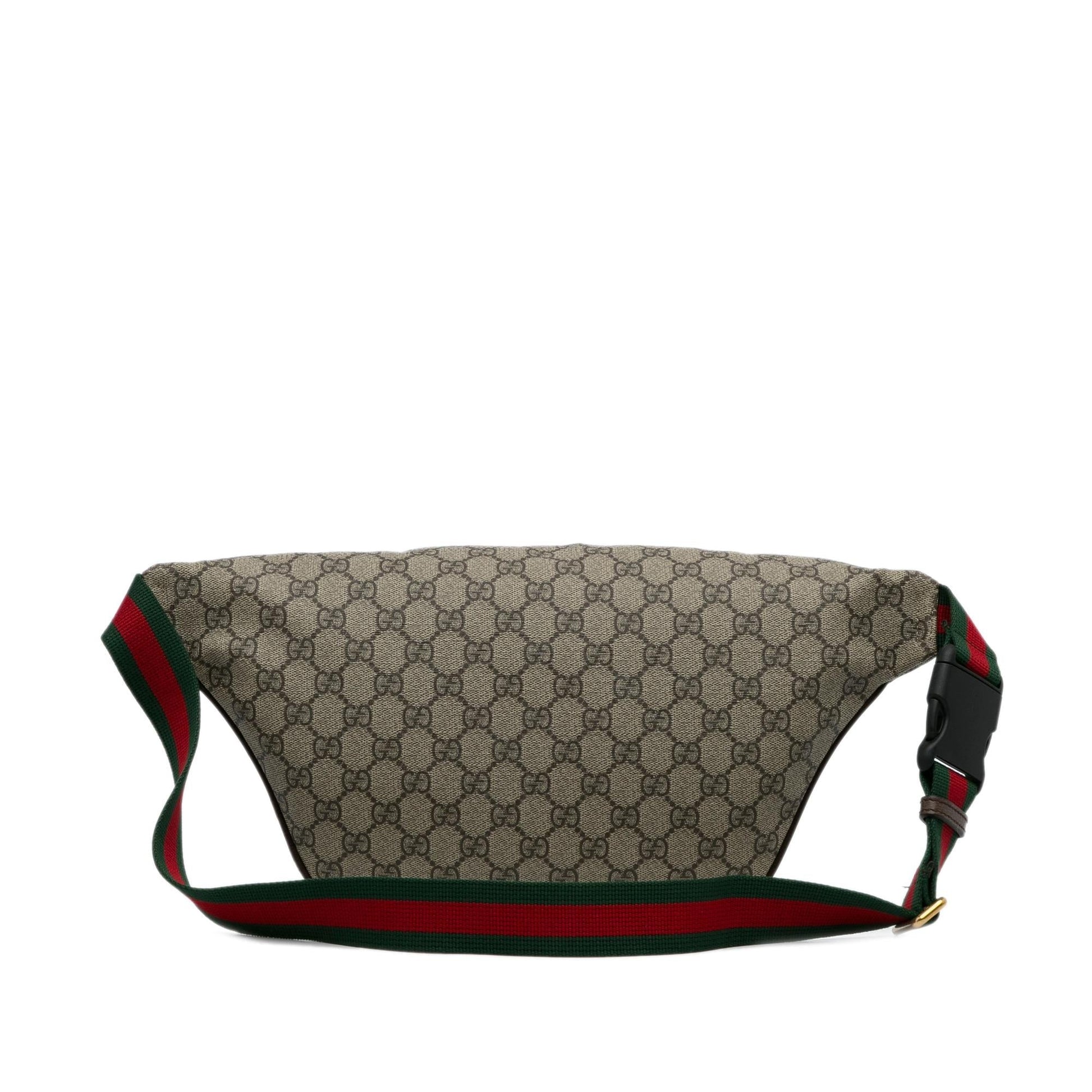 Gucci GG Supreme Courrier Belt SHG-pQzE2B Canvas Brown Accessory