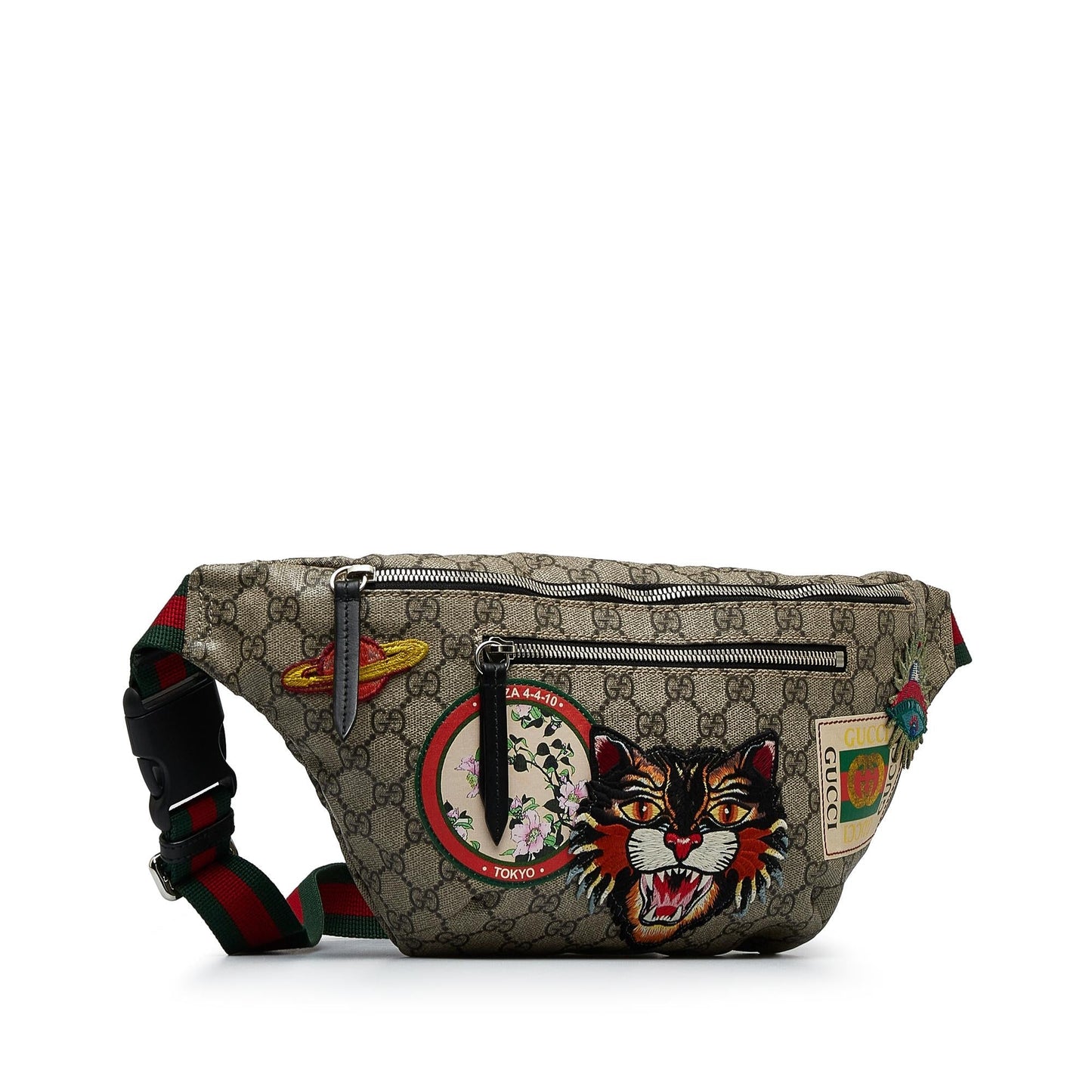 Gucci GG Supreme Courrier Belt SHG-EU3sQu Canvas Brown Accessory