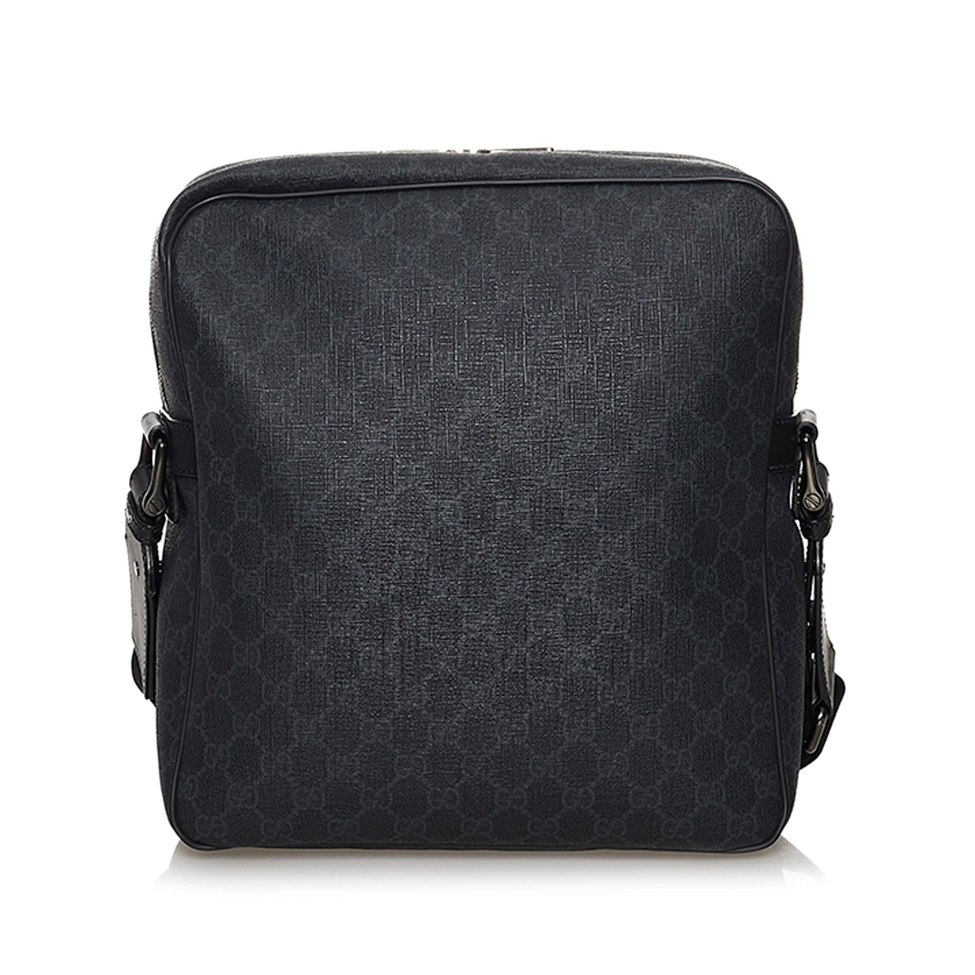 Gucci GG Supreme SHG Canvas Black Crossbody Bag Bag Shg