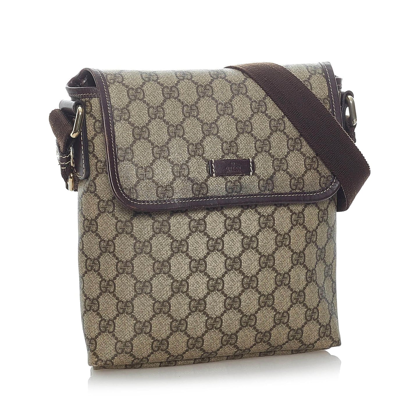 Gucci GG Supreme SHG Canvas Brown Crossbody Bag 12