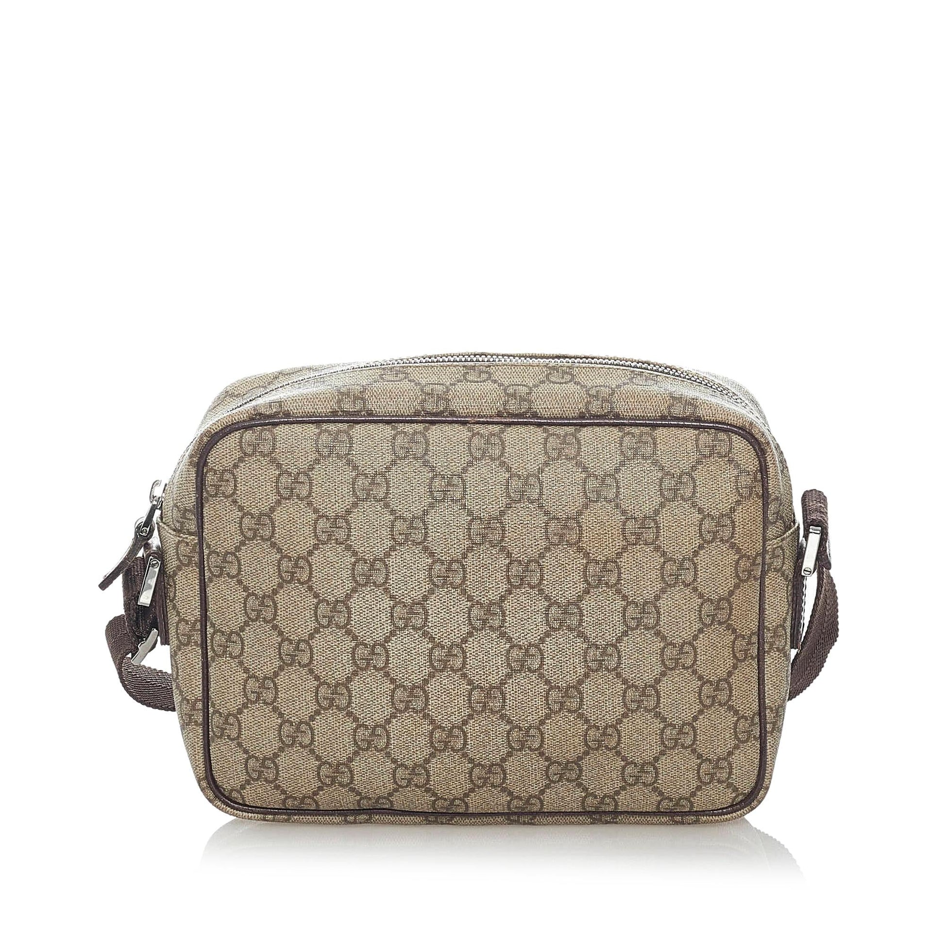 Gucci GG Supreme SHG Canvas Brown Crossbody Bag