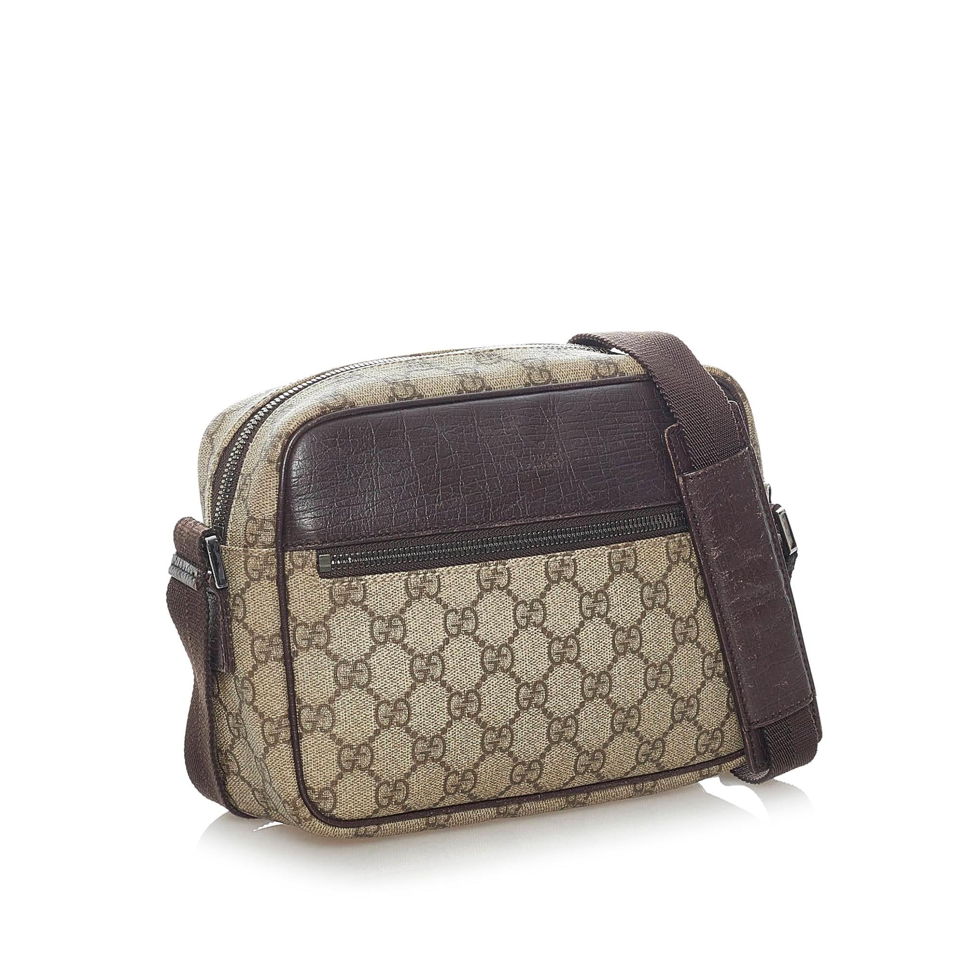 Gucci GG Supreme SHG Canvas Brown Crossbody Bag
