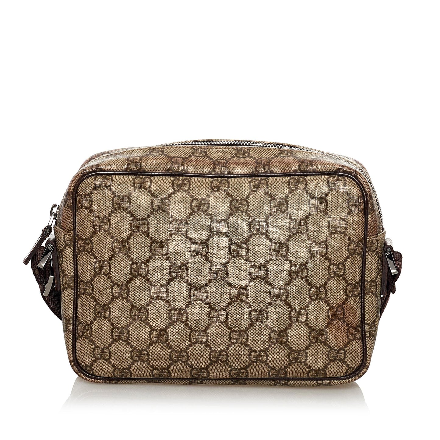 Gucci GG Supreme SHG Canvas Brown Crossbody Bag Bag Shg