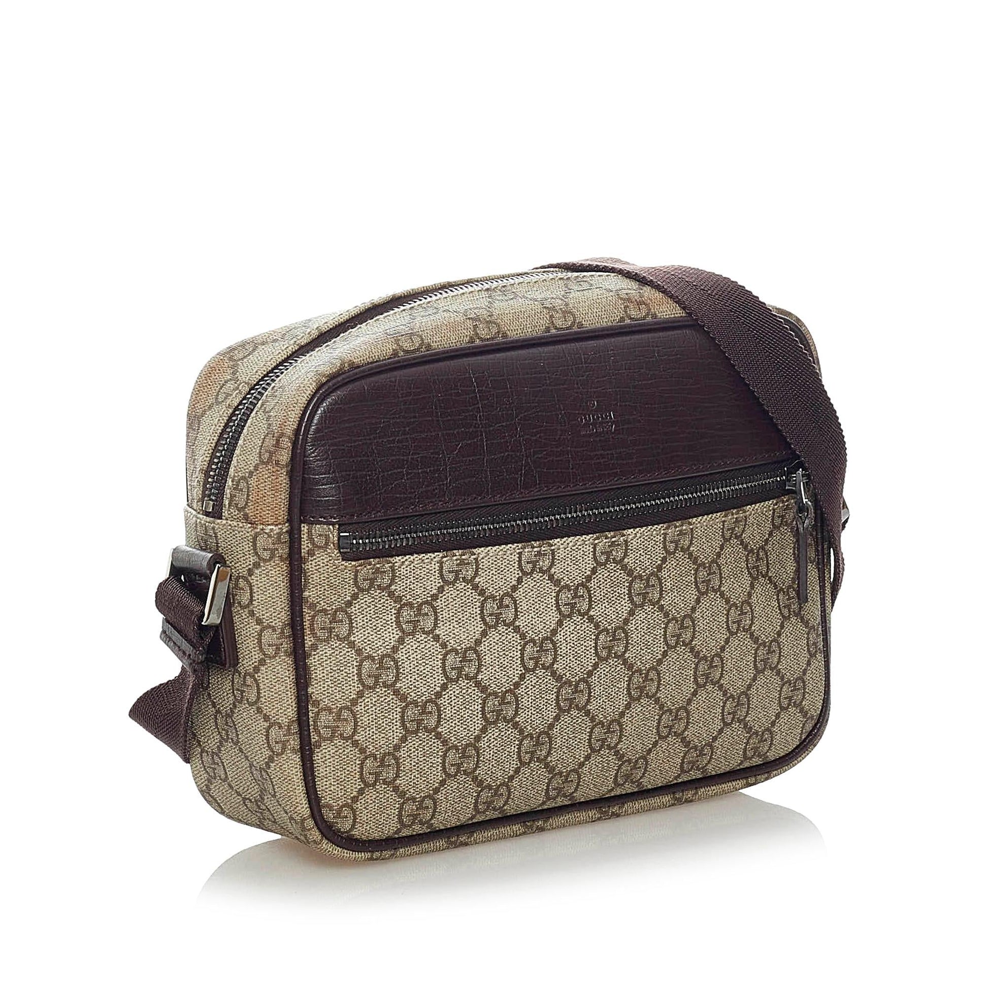 Gucci GG Supreme SHG Canvas Brown Crossbody Bag 3