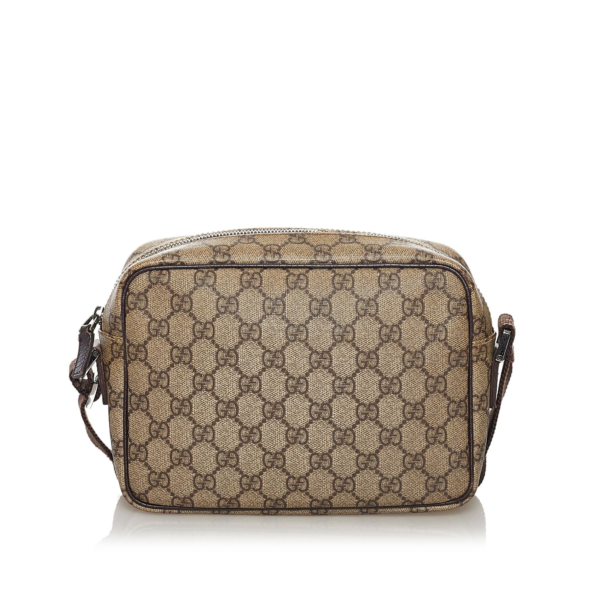Gucci GG Supreme SHG Canvas Brown Crossbody Bag 4