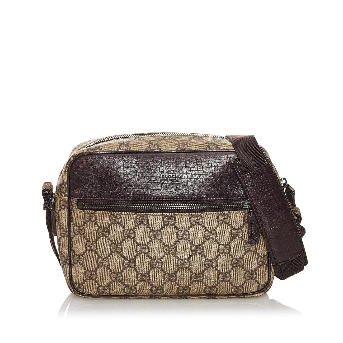 Gucci GG Supreme SHG Canvas Brown Crossbody Bag 4