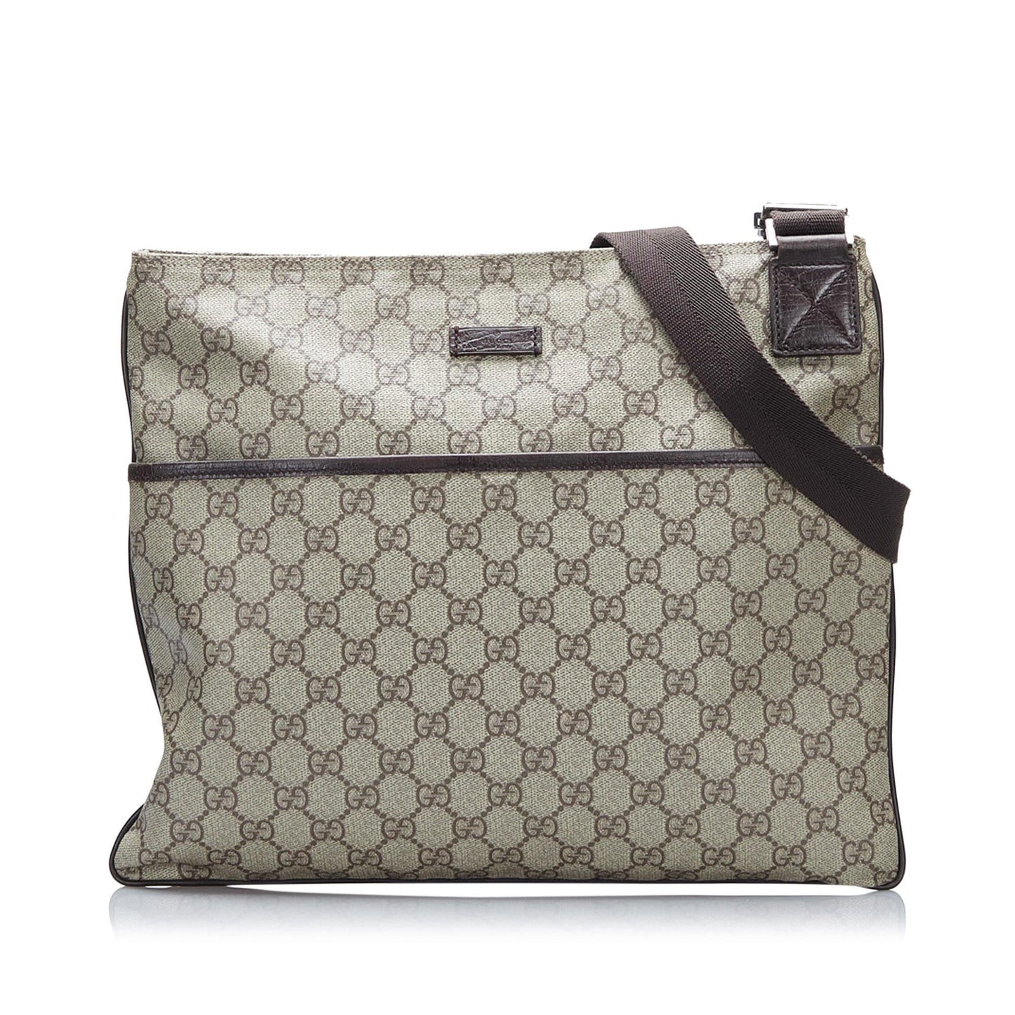 Gucci GG Supreme SHG-hoqwFo Canvas Brown Crossbody Bag