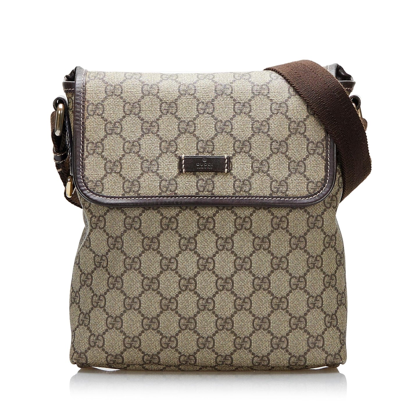 Gucci GG Supreme SHG-claZTP Canvas Brown Crossbody Bag