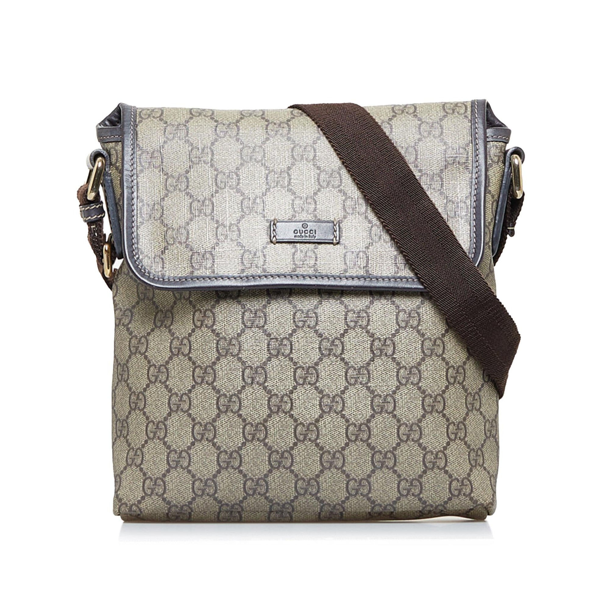 Gucci GG Supreme SHG-nsgh8c Canvas Brown Crossbody Bag