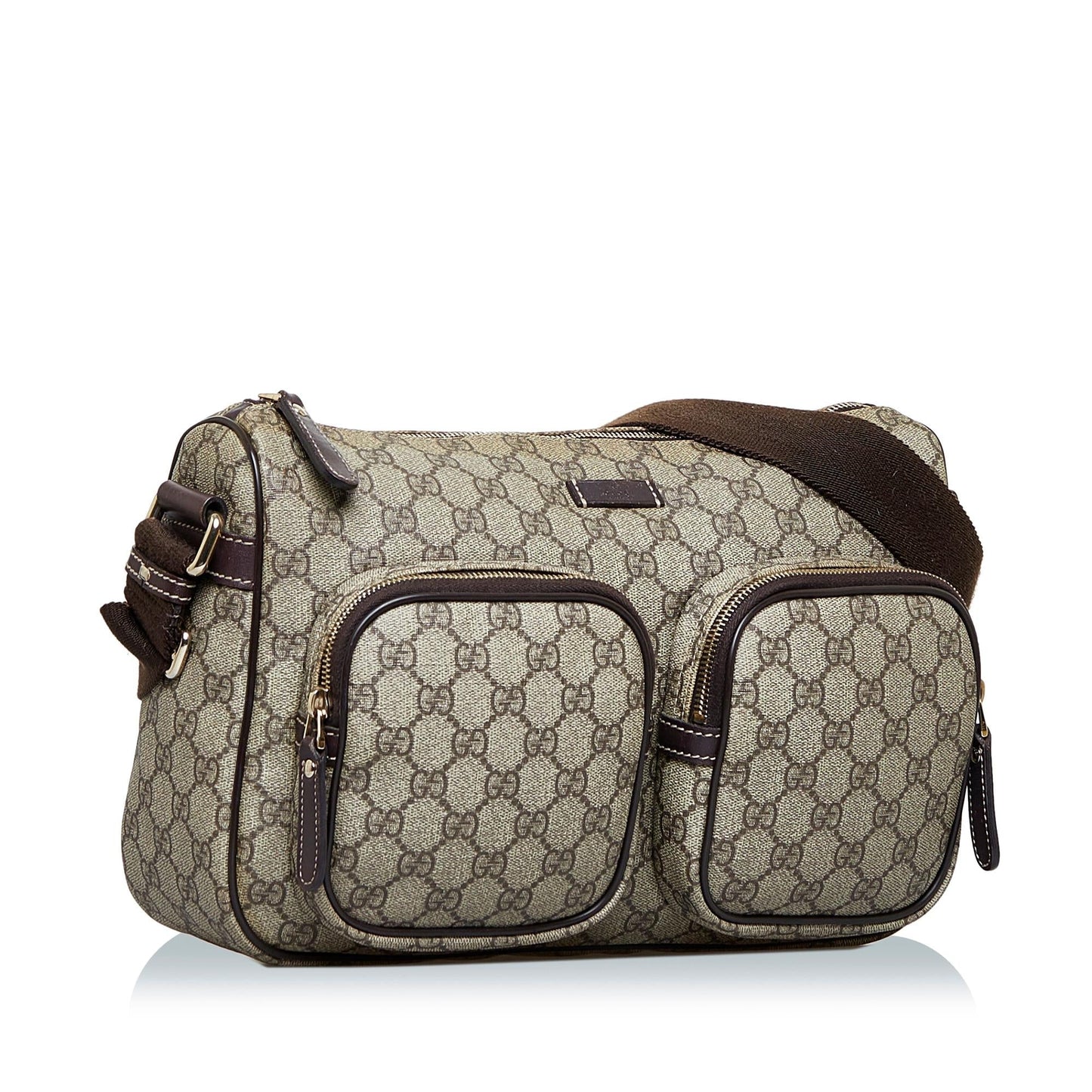 Gucci GG Supreme SHG-lY q Canvas Brown Crossbody Bag