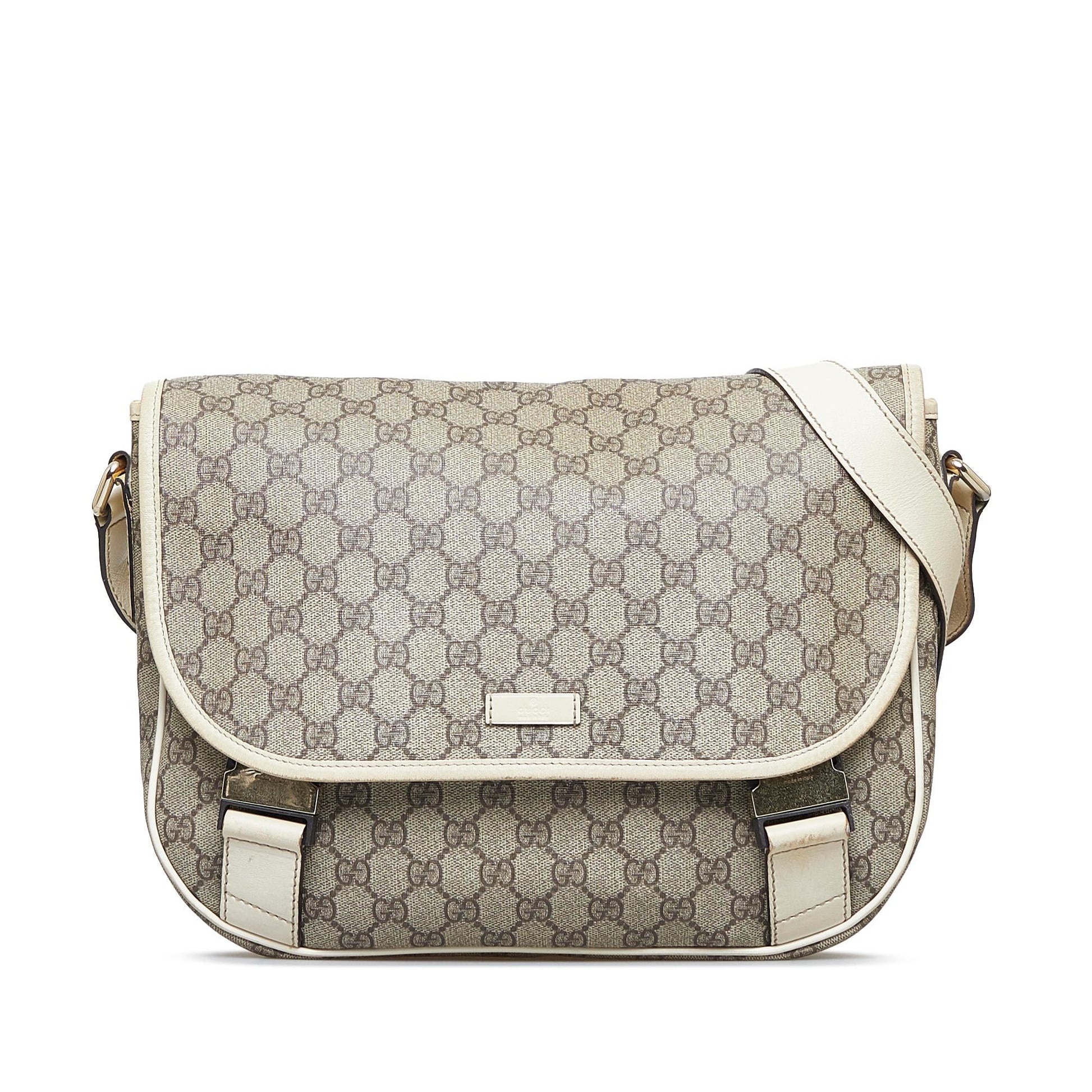 Gucci GG Supreme SHG-5GchCX Canvas Brown Crossbody Bag