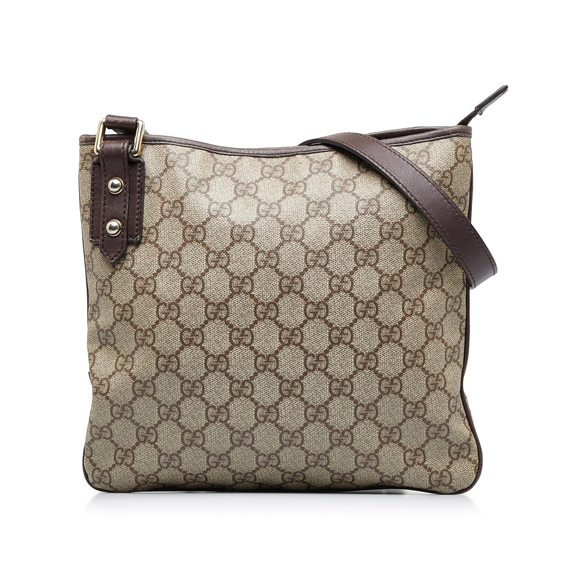 Gucci GG Supreme SHG-iFtrNf Canvas Brown Crossbody Bag
