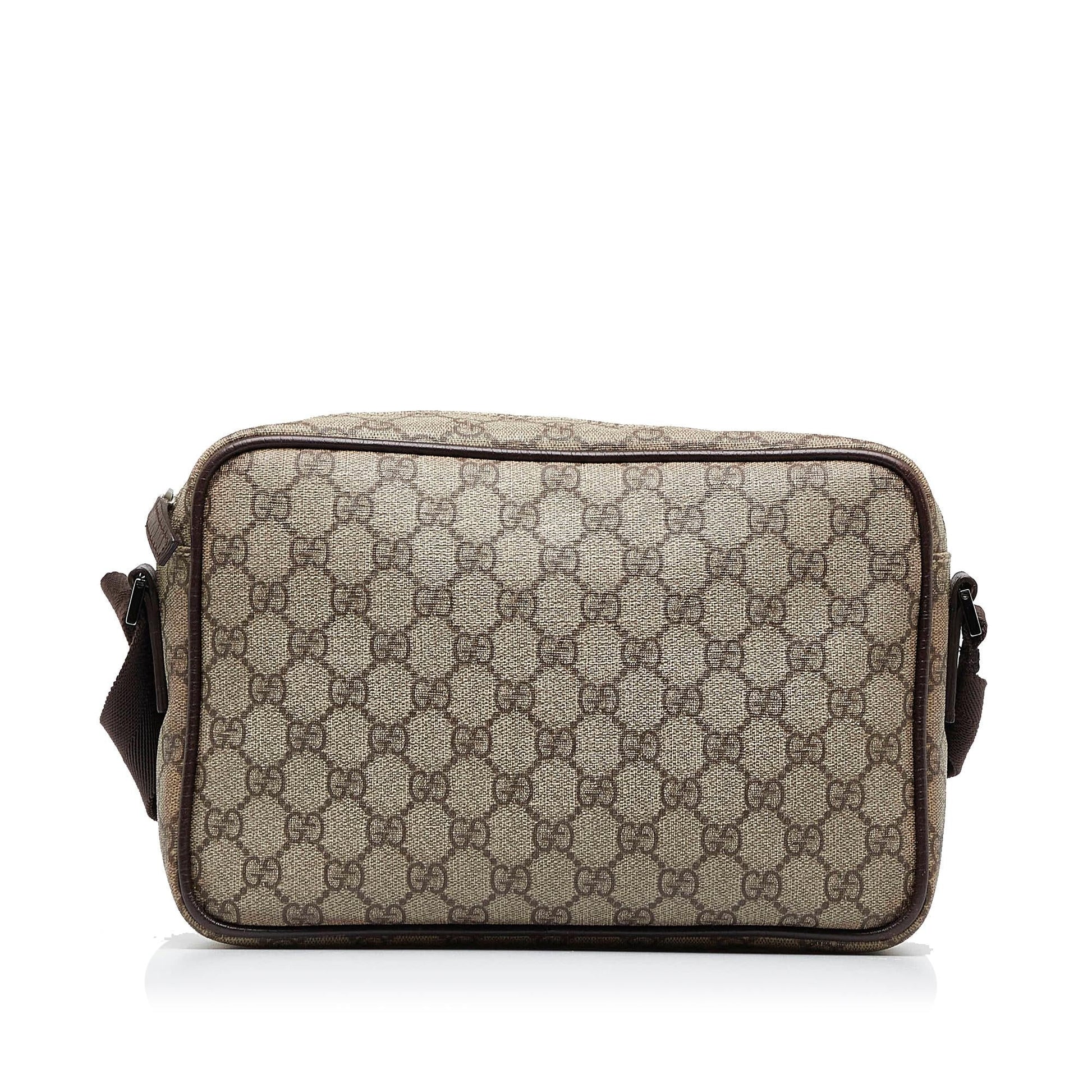 Gucci GG Supreme SHG-c3Wr8A Canvas Calf Brown Crossbody Bag