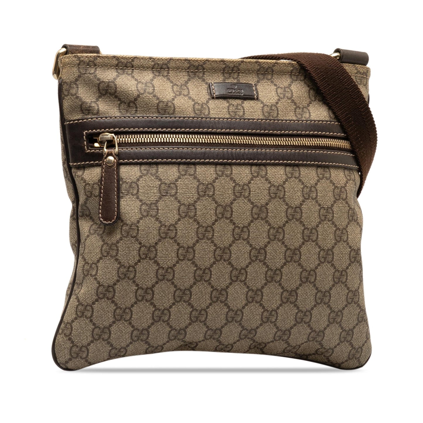 Gucci GG Supreme SHG-kb0kJX Canvas Calf Brown Crossbody Bag