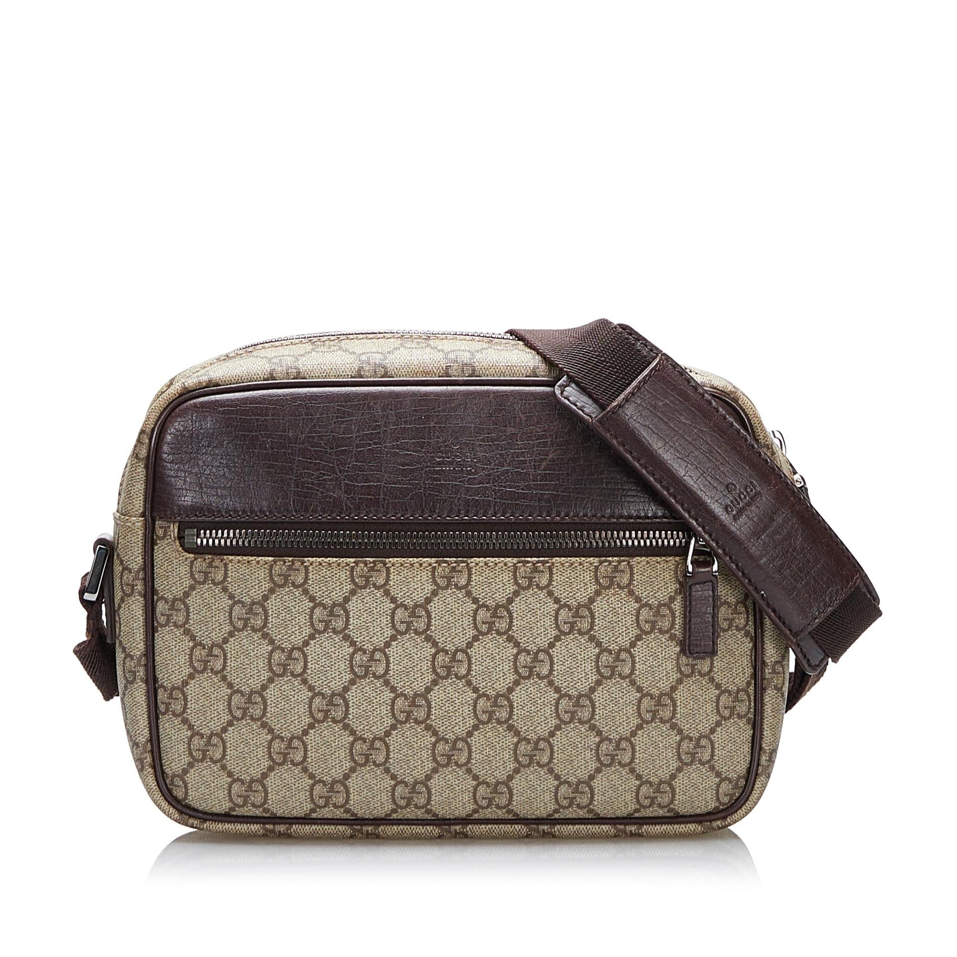 Gucci GG Supreme SHG Canvas Brown Crossbody Bag Crossbody Shg