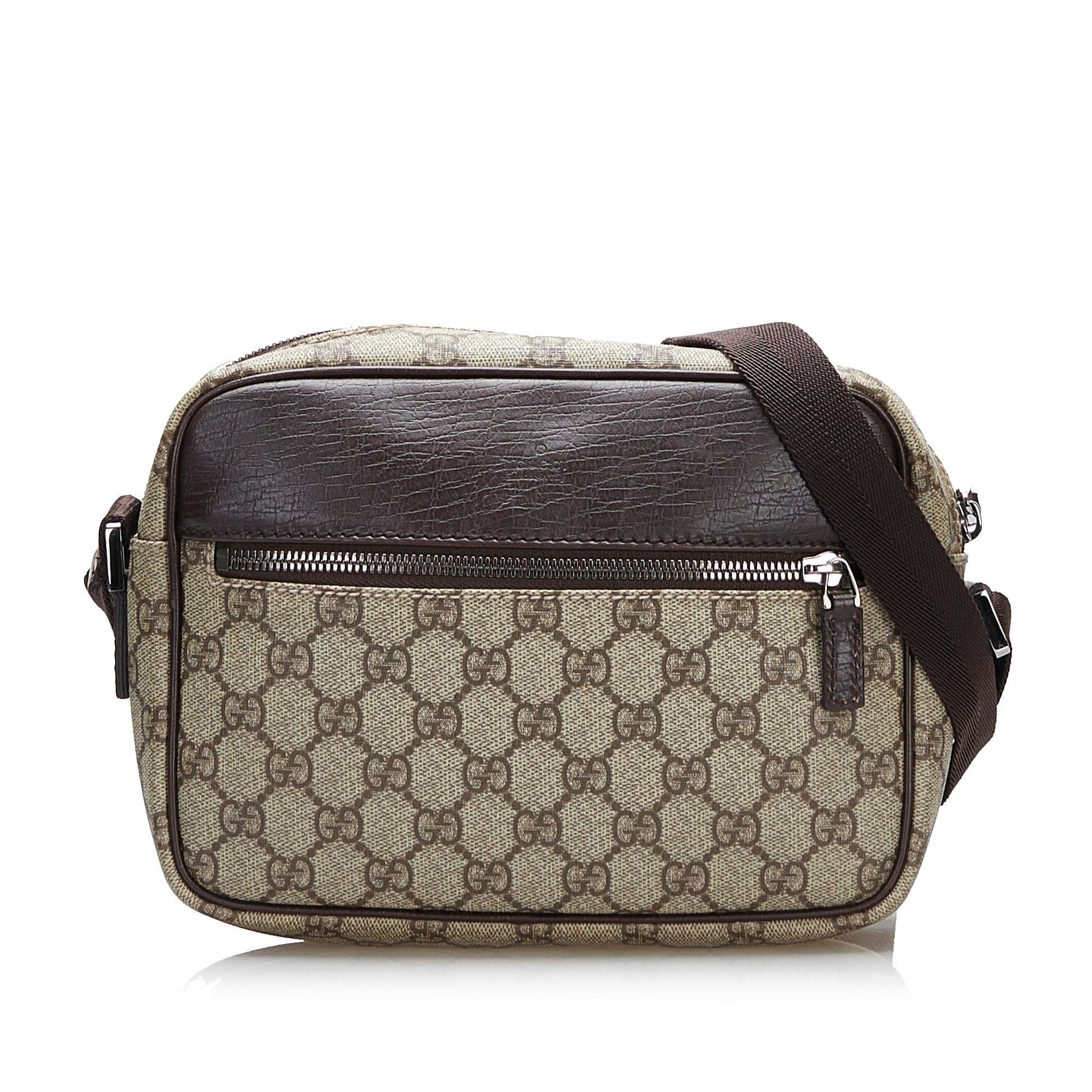 Gucci GG Supreme SHG-iUxwJz Canvas Brown Crossbody Bag