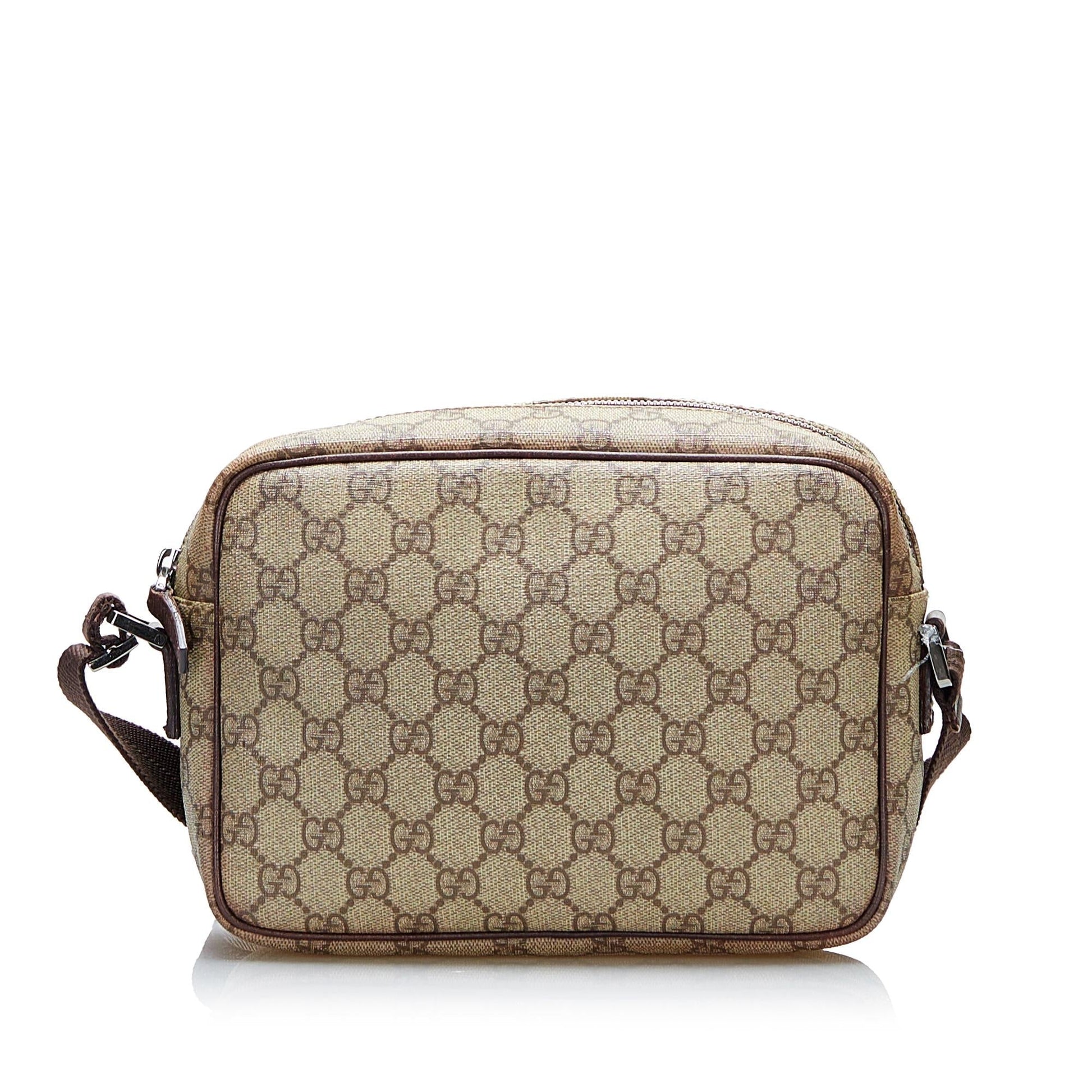 Gucci GG Supreme SHG-EUCFqh Canvas Brown Crossbody Bag