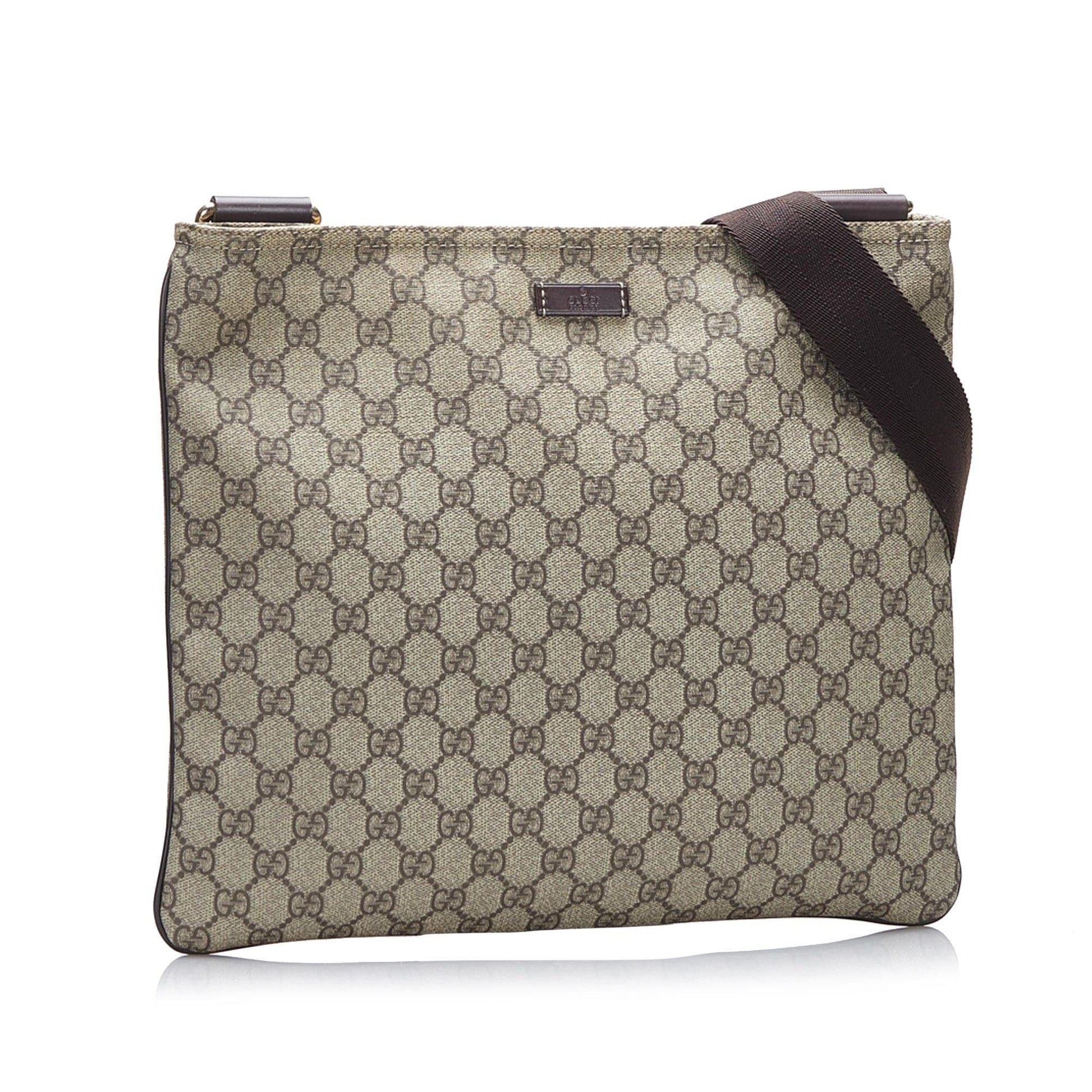 Gucci GG Supreme SHG-3Qq8gv Canvas Brown Crossbody Bag