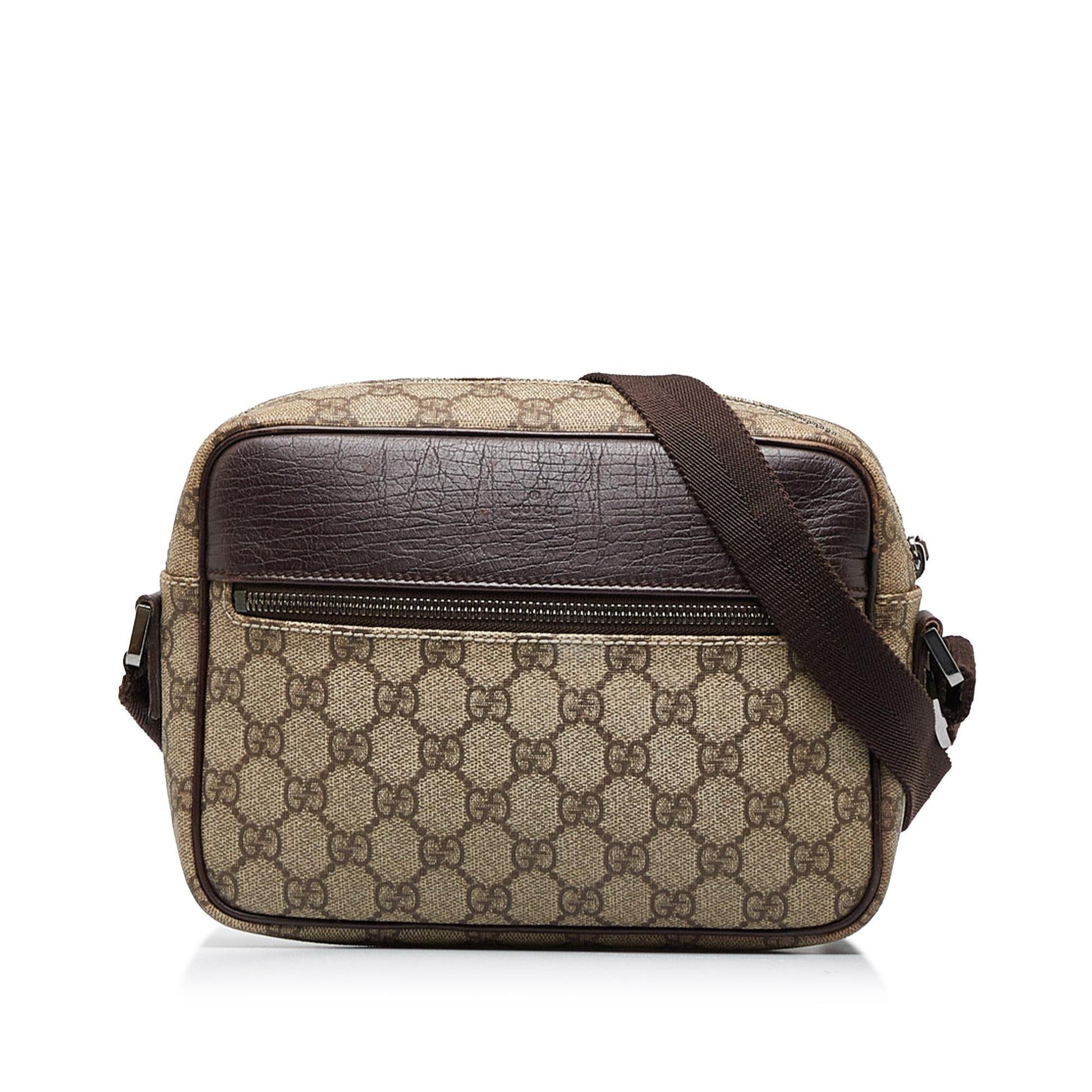 Gucci GG Supreme SHG-Exuv8B Canvas Brown Crossbody Bag