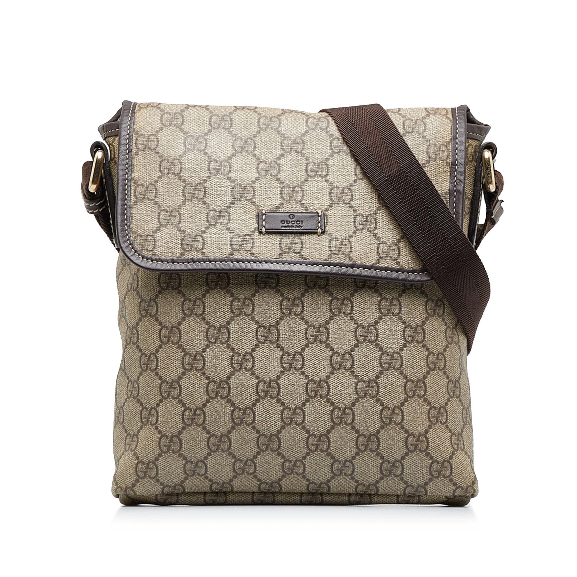 Gucci GG Supreme SHG-PJux71 Canvas Brown Crossbody Bag