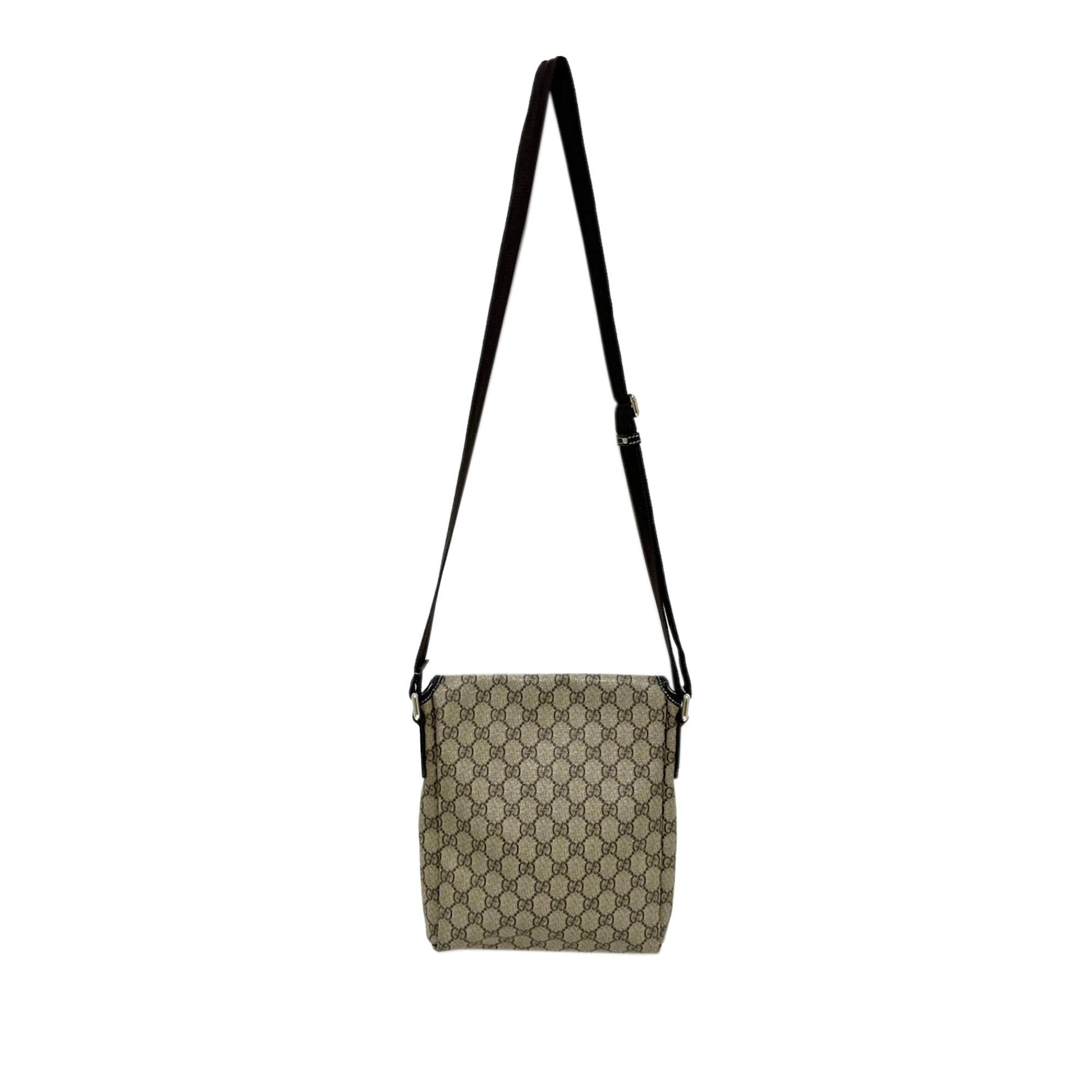 Gucci GG Supreme SHG-ylbS3r Canvas Brown Crossbody Bag