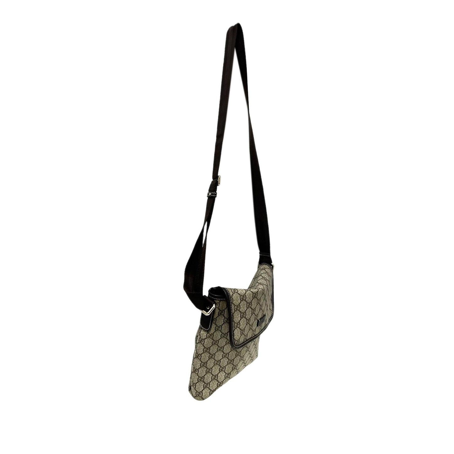 Gucci GG Supreme SHG-ylbS3r Canvas Brown Crossbody Bag