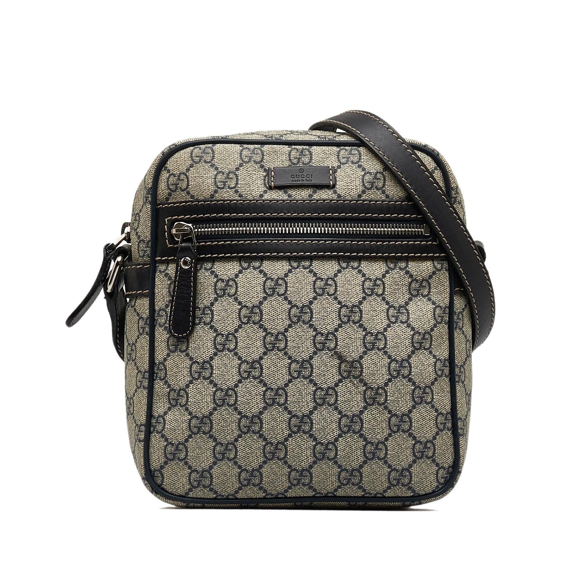Gucci GG Supreme SHG-svlGMw Canvas Brown Crossbody Bag