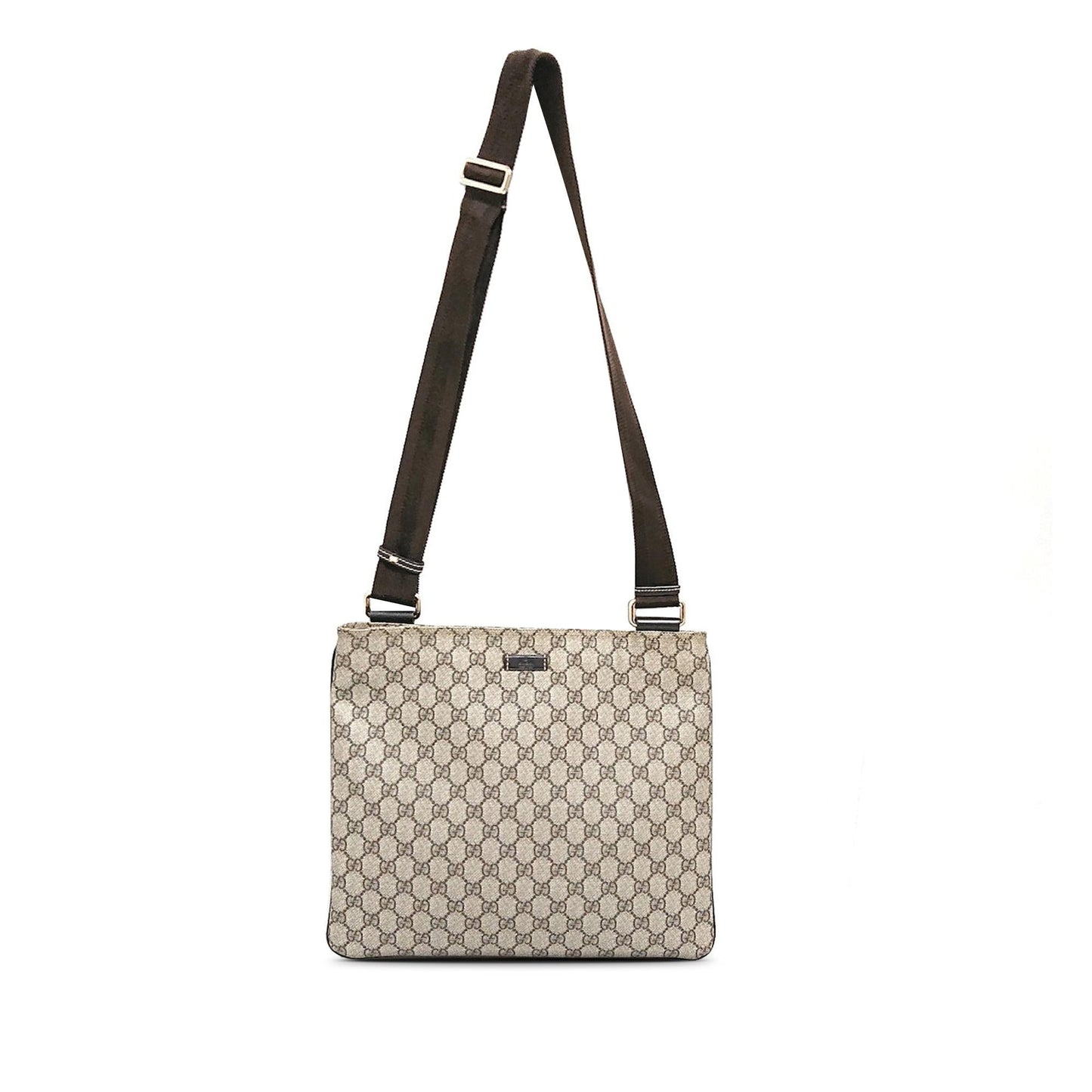 Gucci GG Supreme SHG-3X 5X Canvas Brown Crossbody Bag
