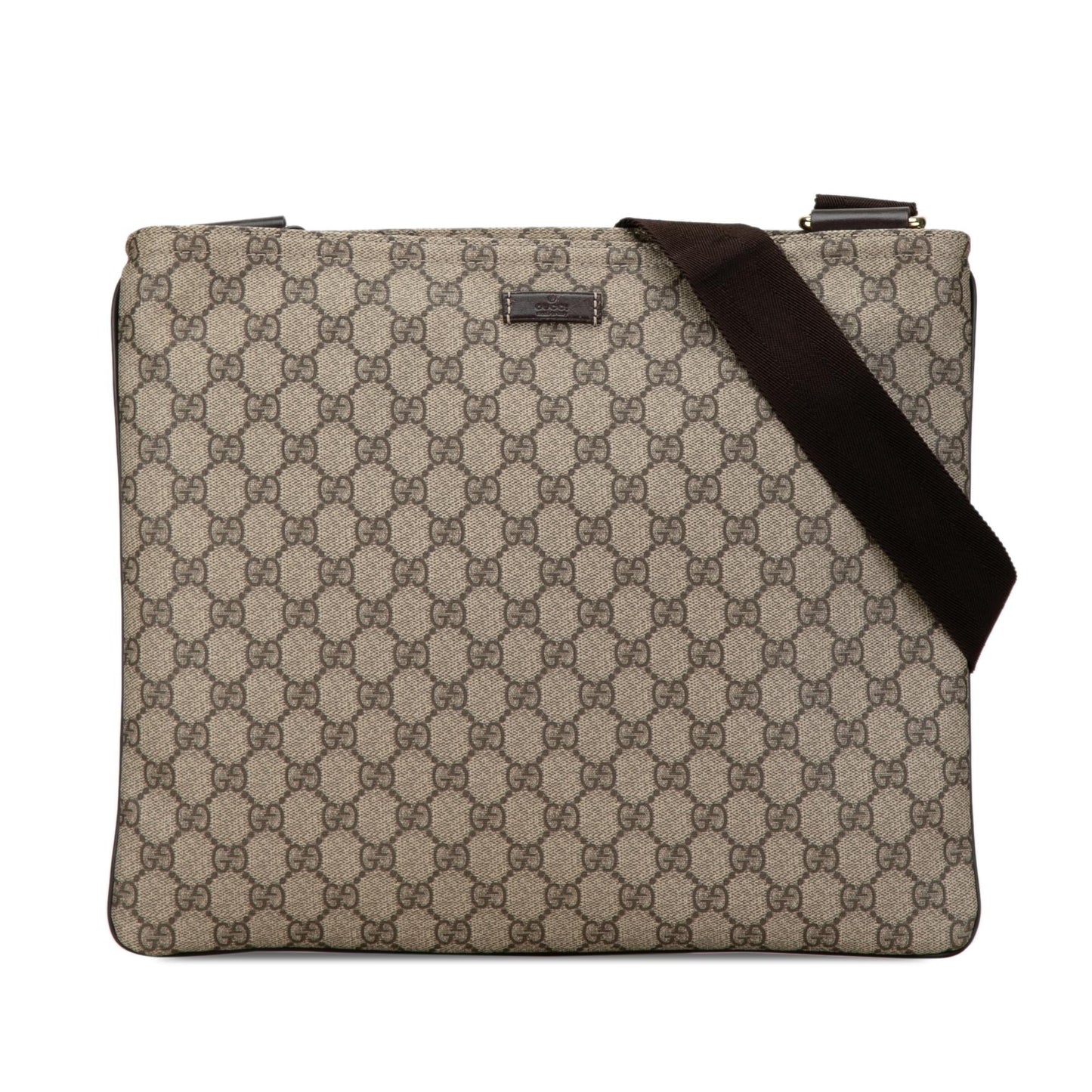 Gucci GG Supreme SHG-CY5tCZ Canvas Brown Crossbody Bag