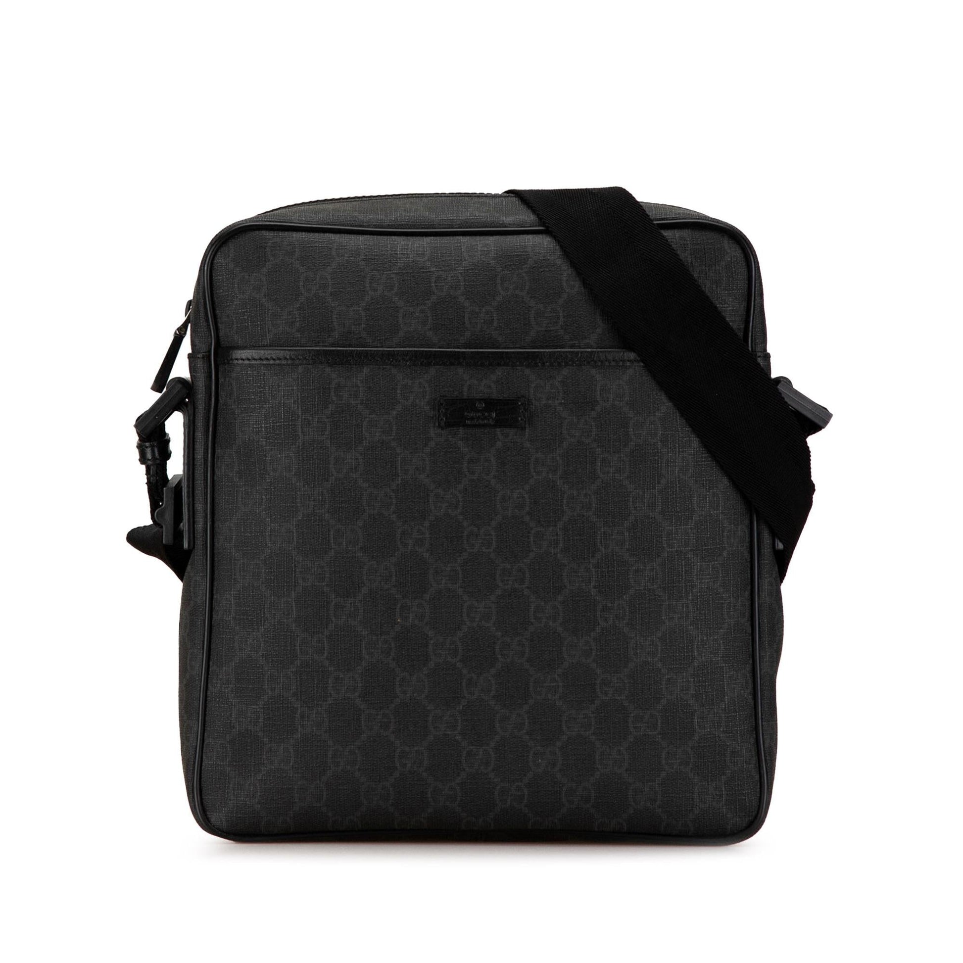 Gucci GG Supreme SHG-DfvKDd Canvas Calf Black Crossbody Bag