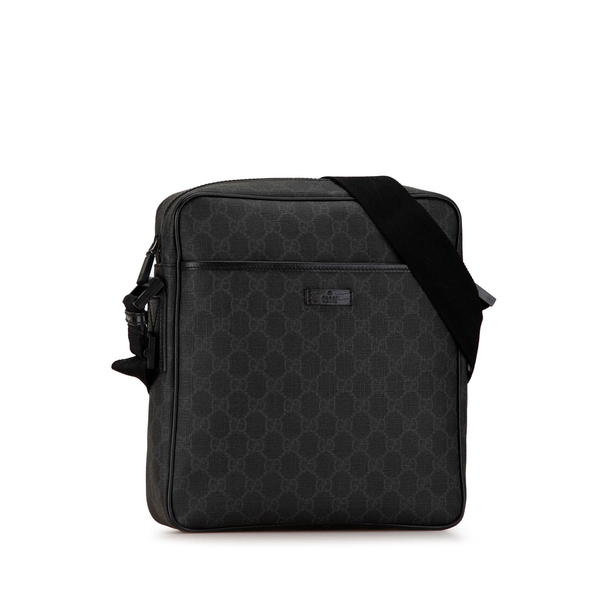 Gucci GG Supreme SHG-DfvKDd Canvas Calf Black Crossbody Bag