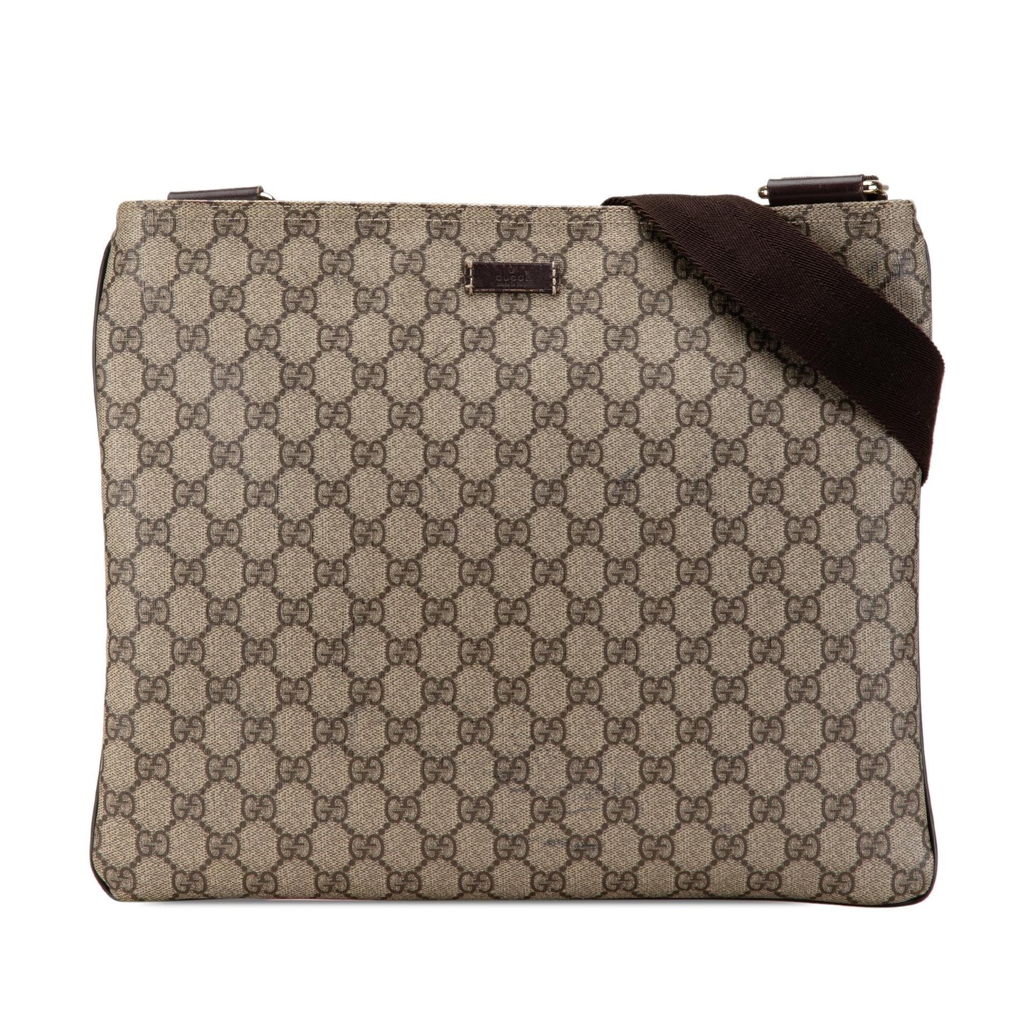 Gucci GG Supreme SHG-hzY70O Canvas Brown Crossbody Bag