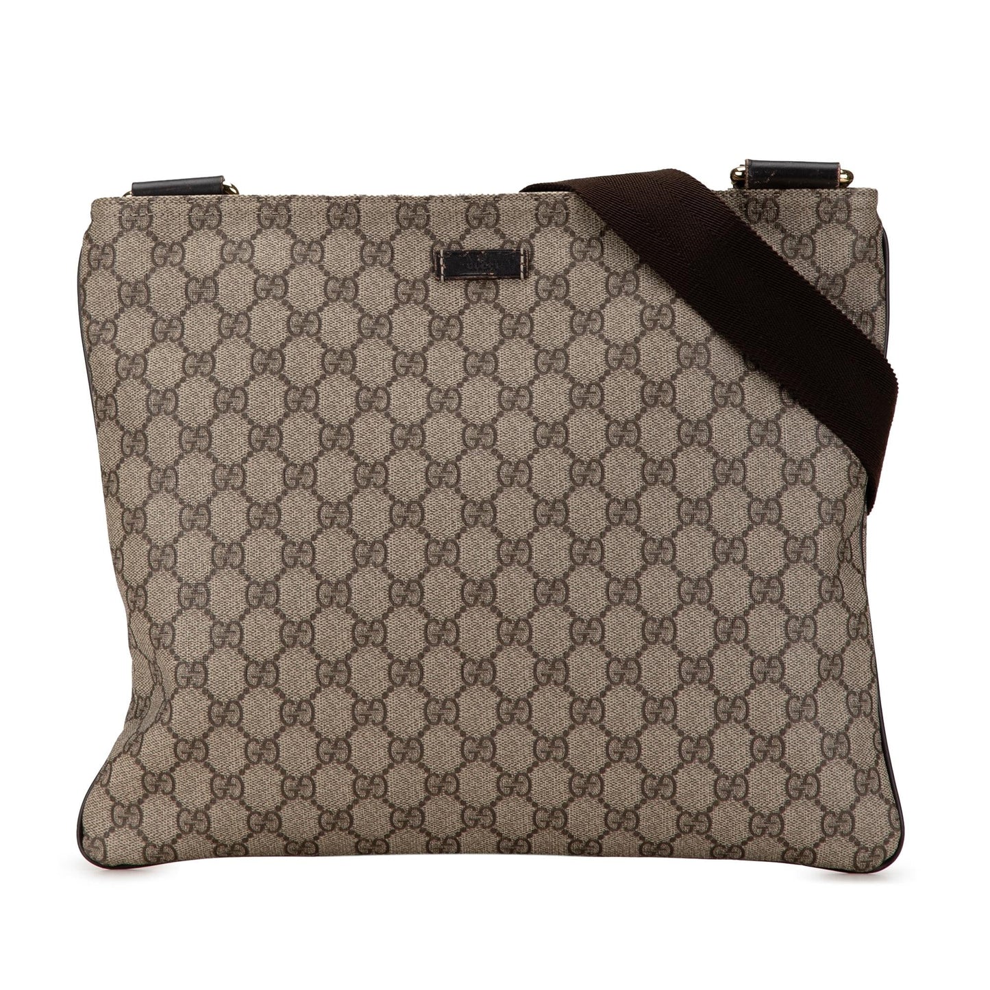 Gucci GG Supreme SHG-cVGBqT Canvas Brown Crossbody Bag
