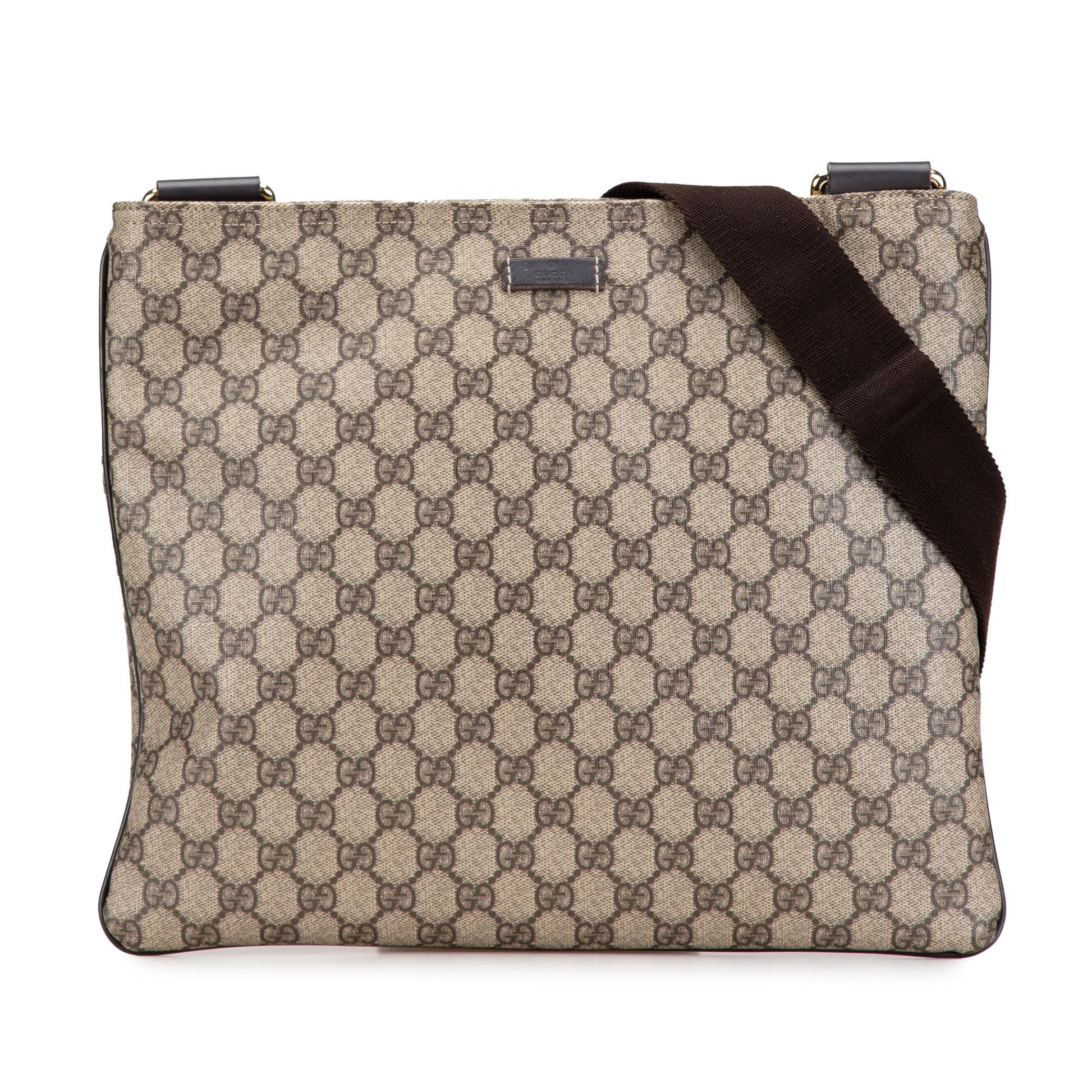 Gucci GG Supreme SHG-2WzR1b Canvas Brown Crossbody Bag