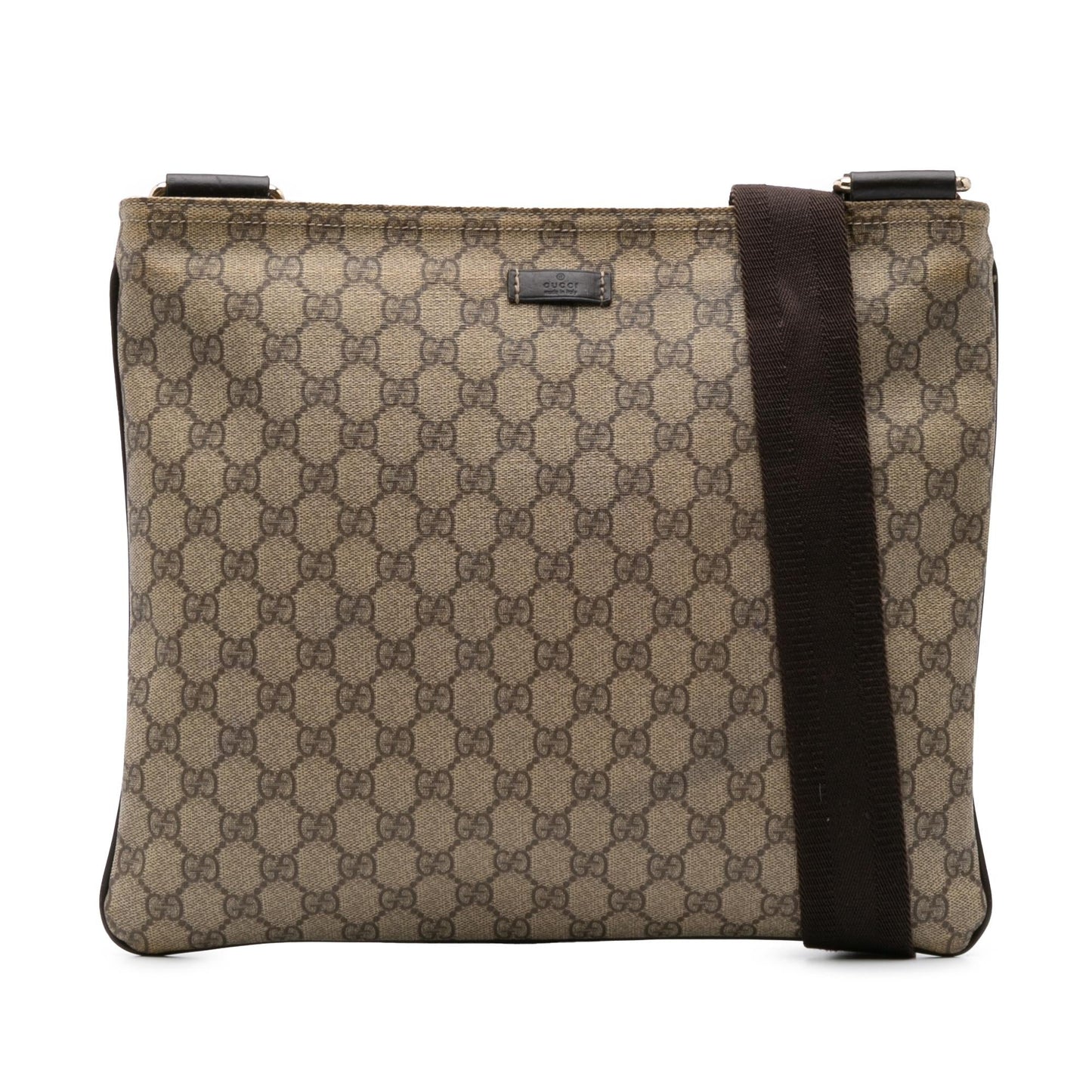 Gucci GG Supreme Canvas Calf Brown Crossbody Bag Crossbody 5