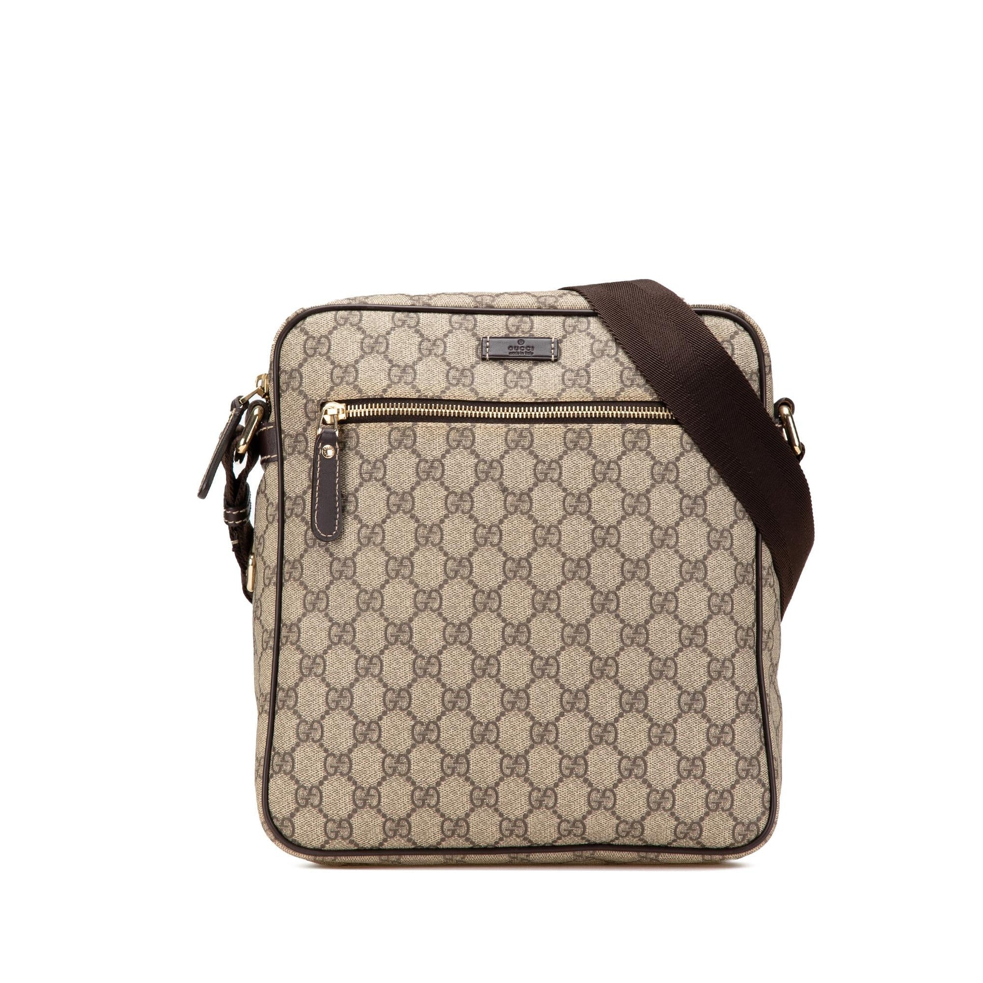 Gucci GG Supreme Canvas Brown Crossbody Bag Crossbody 23