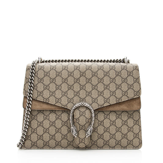 Gucci GG Supreme Dionysus SHF Canvas Suede Brown Beige Shoulder Bag 3