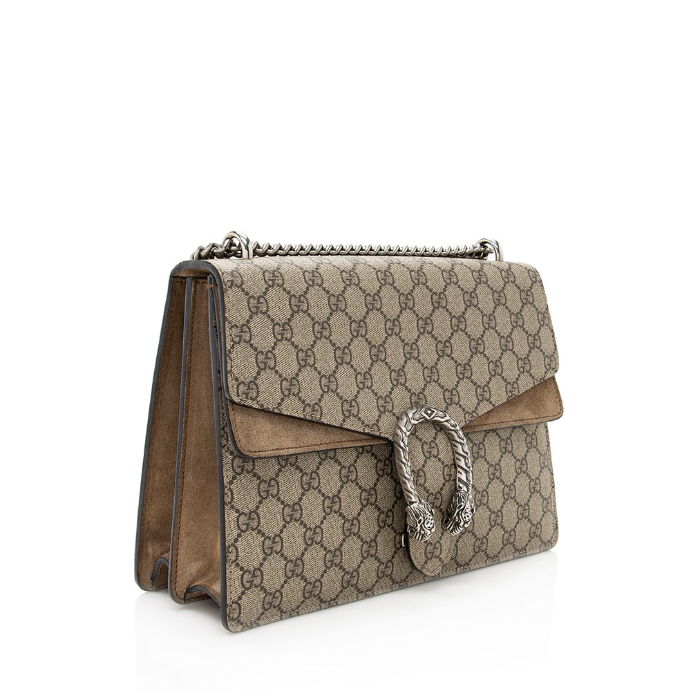 Gucci GG Supreme Dionysus SHF Canvas Suede Brown Beige Shoulder Bag 3