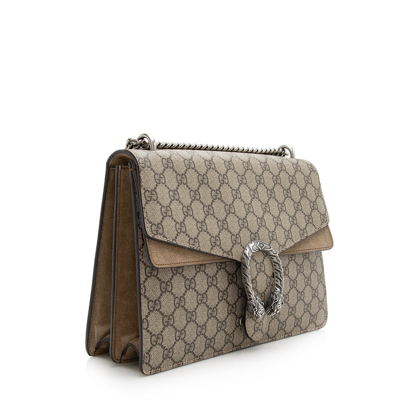 Gucci GG Supreme Dionysus SHF Canvas Suede Brown Beige Shoulder Bag Bag Shf
