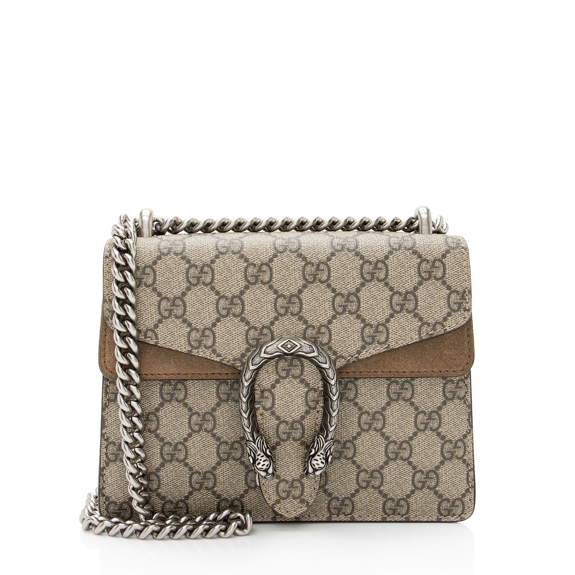 Gucci GG Supreme Dionysus SHF-LmnpfL Canvas Suede Beige Mini Crossbody Bag