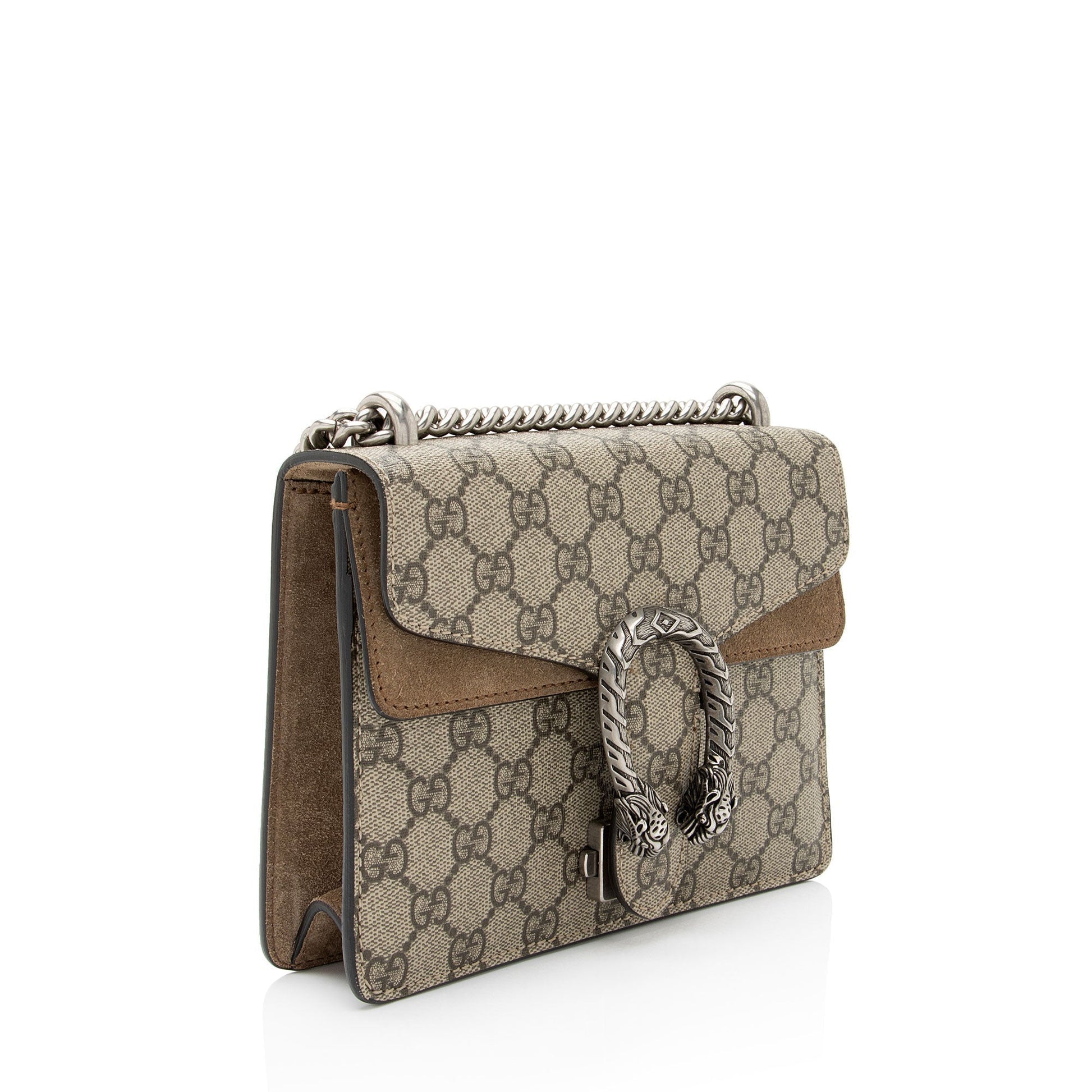 Gucci GG Supreme Dionysus SHF-LmnpfL Canvas Suede Beige Mini Crossbody Bag