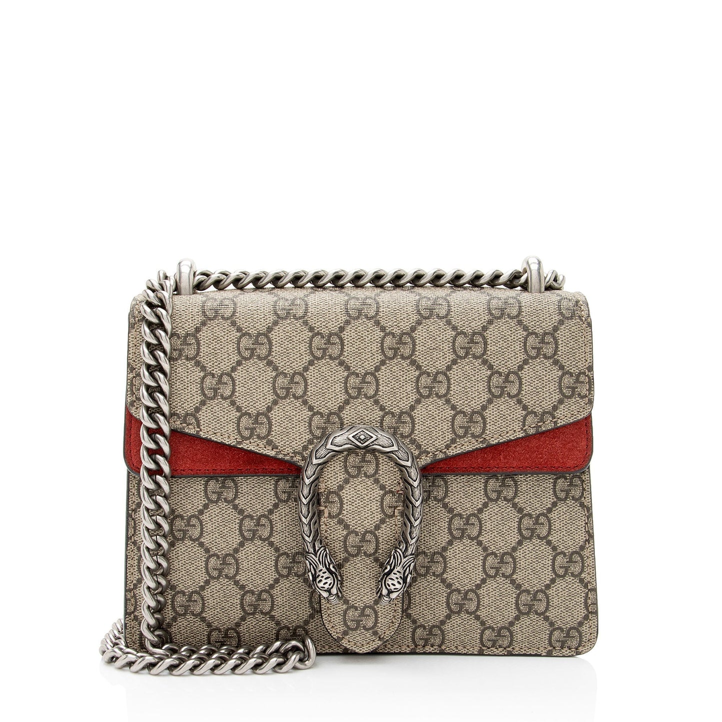 Gucci GG Supreme Dionysus SHF-iQtgdt Canvas Suede Brown Beige Crossbody Bag