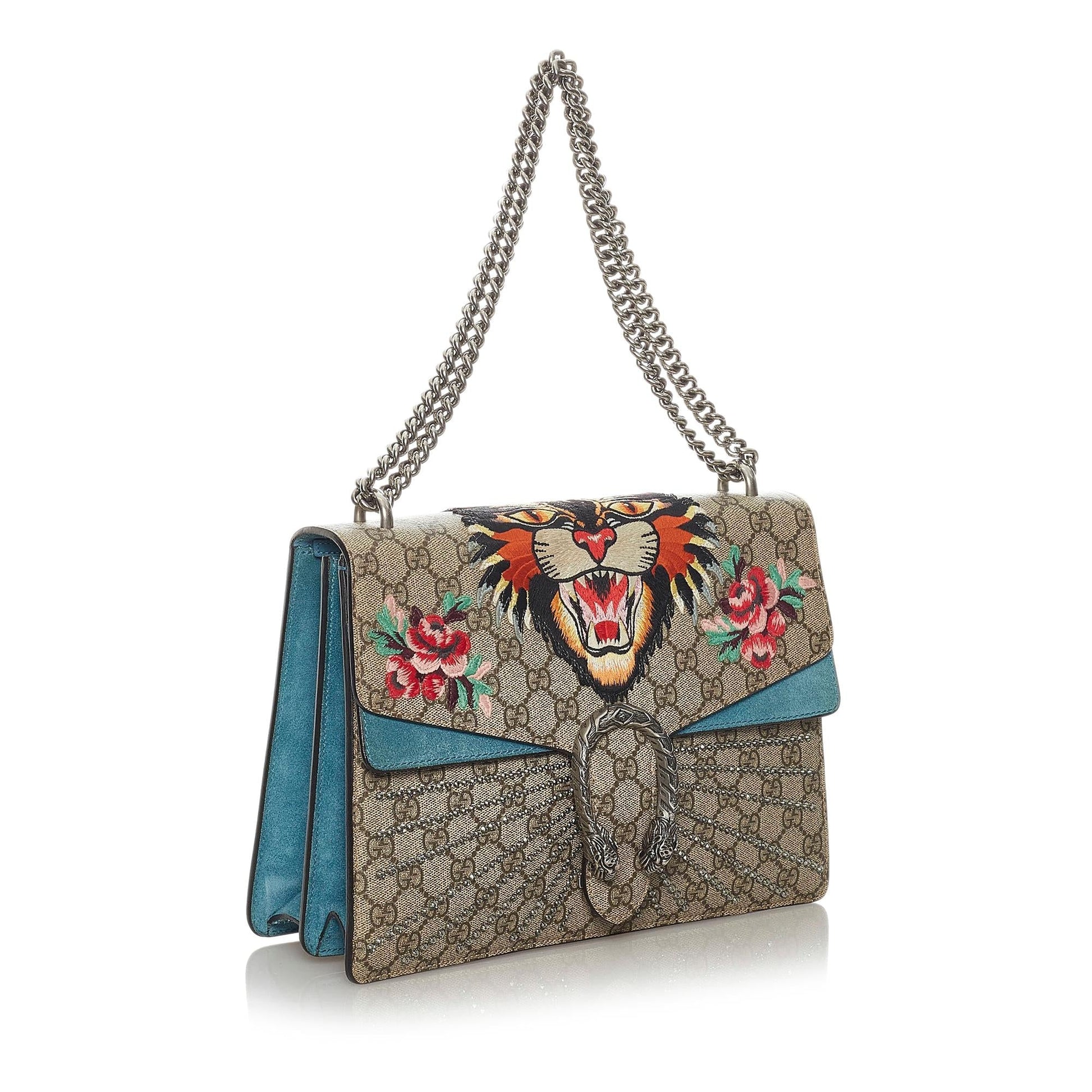 Gucci GG Supreme Dionysus SHG Canvas Calf Brown Shoulder Bag