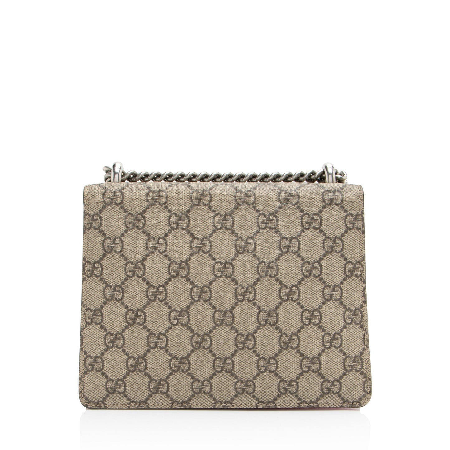 Gucci GG Supreme Dionysus Canvas Suede Beige Pink Crossbody Bag