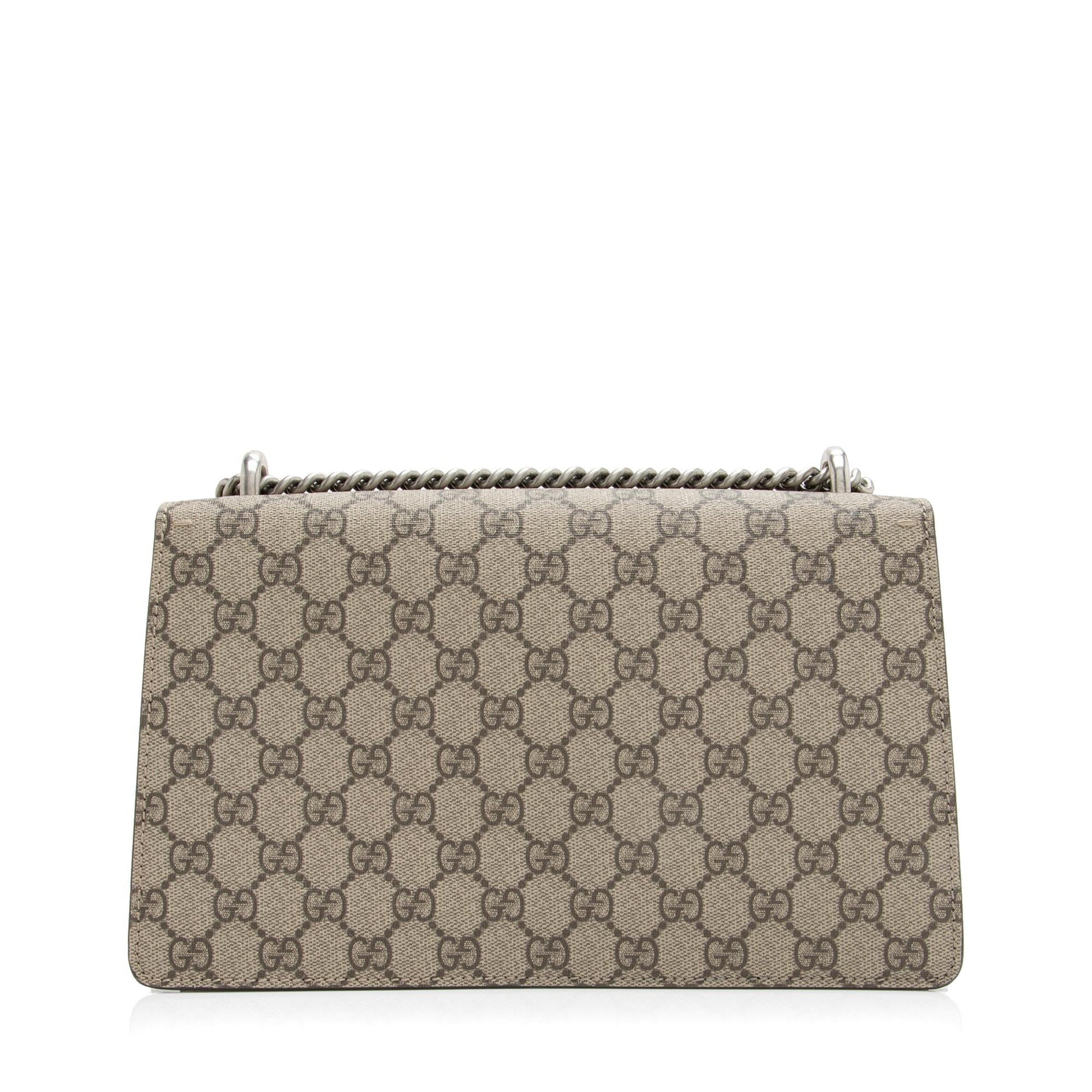 Gucci GG Supreme Dionysus SHF Canvas Suede Beige Small Shoulder Bag