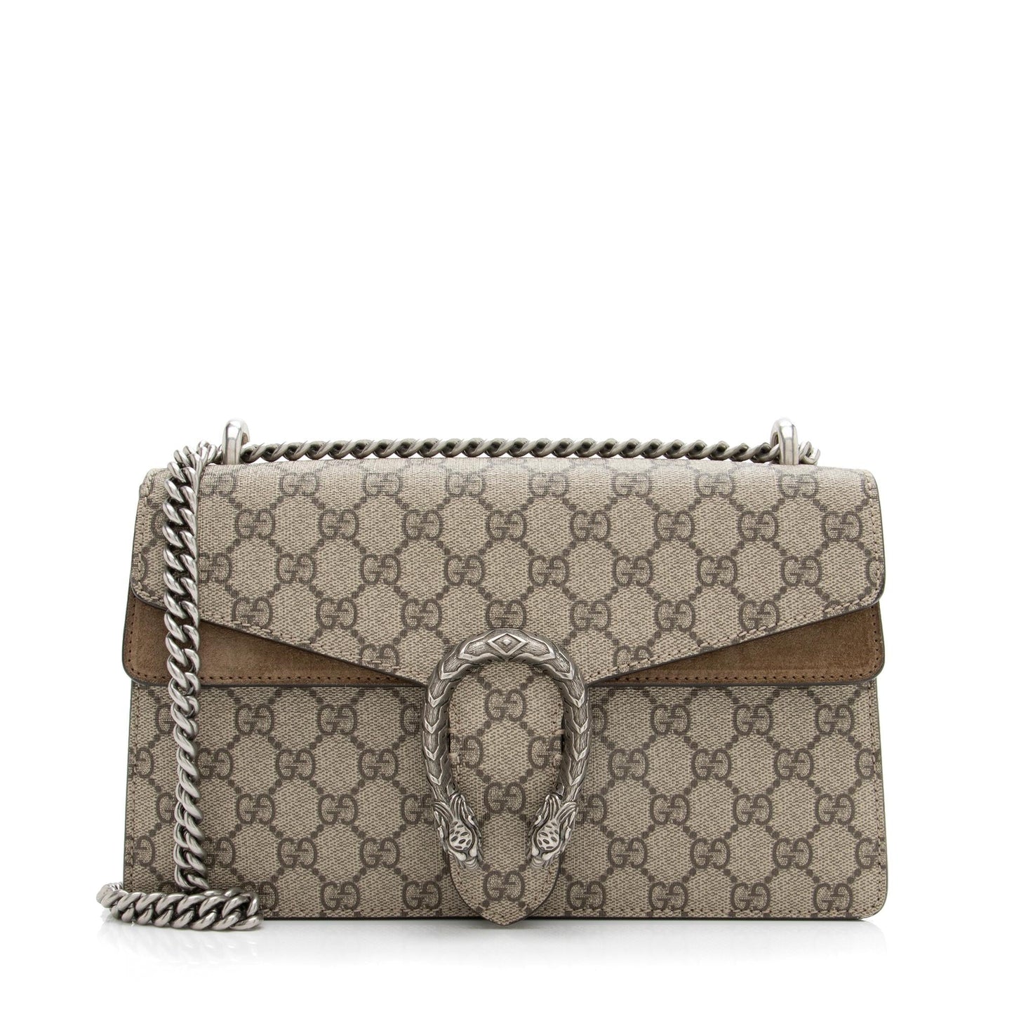 Gucci GG Supreme Dionysus SHF Canvas Suede Beige Small Shoulder Bag
