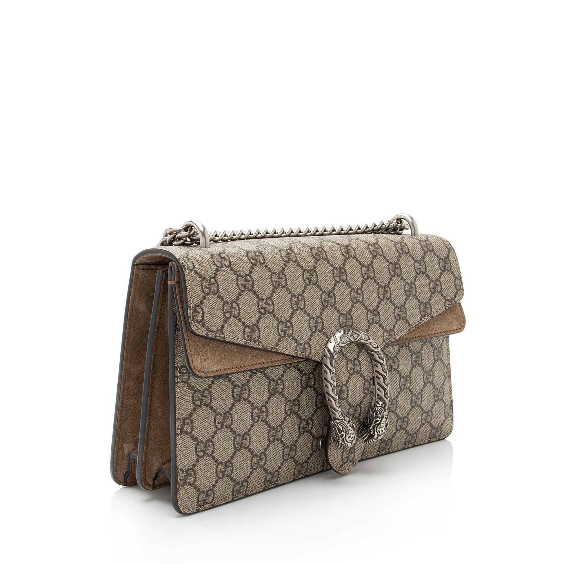 Gucci GG Supreme Dionysus Canvas Suede Beige Small Shoulder Bag Shf Niwyqy