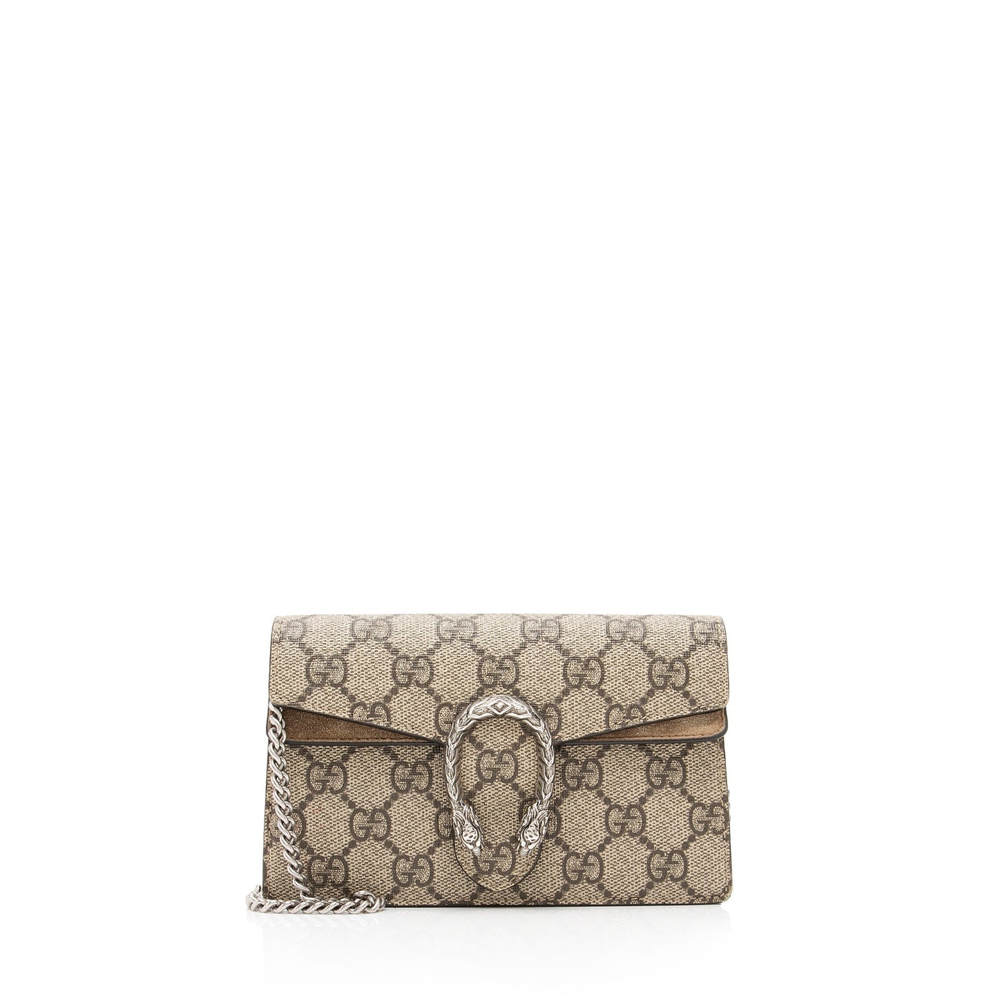 Gucci GG Supreme Dionysus Super SHF Canvas Suede Brown Mini Crossbody Bag