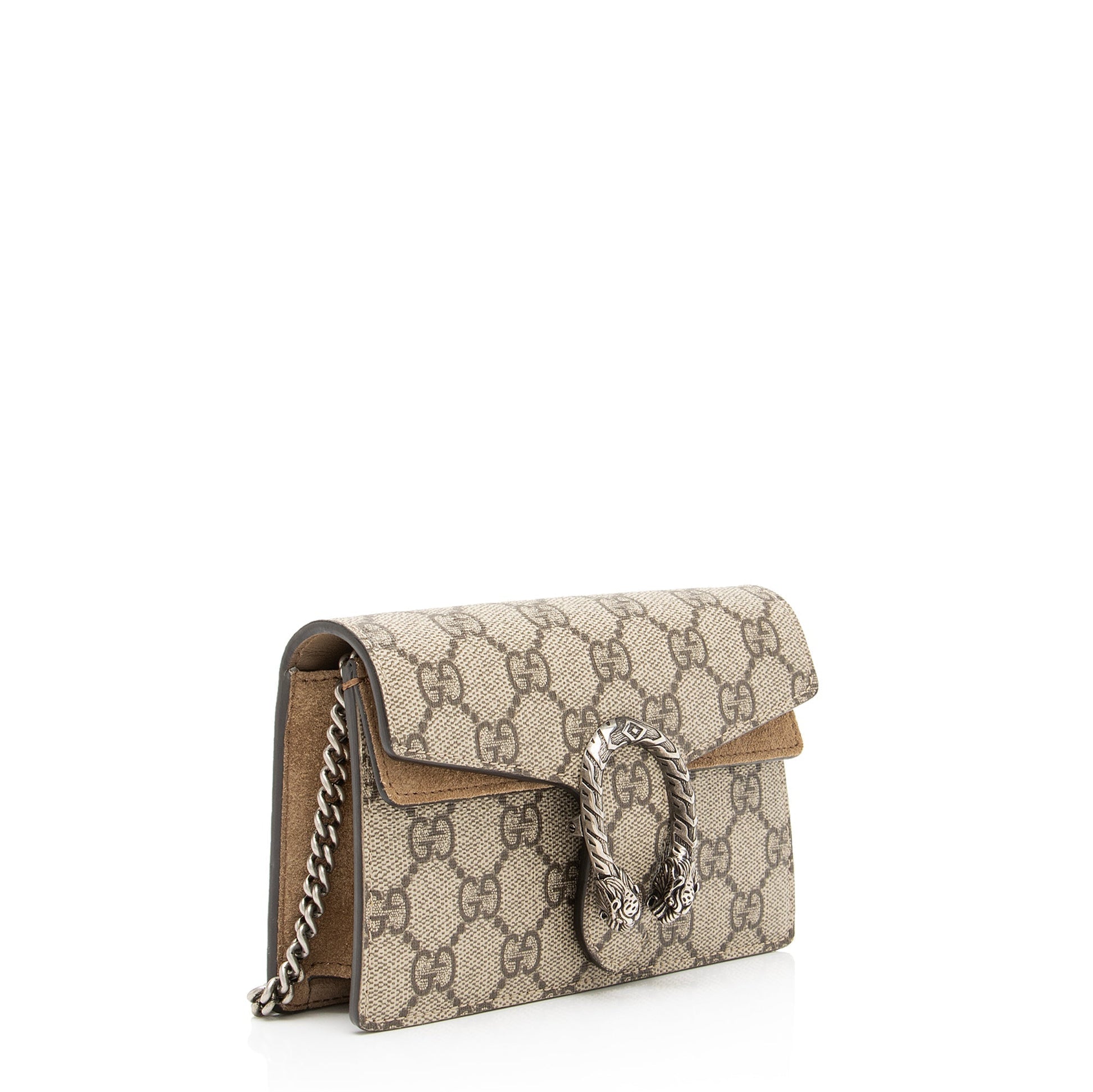 Gucci GG Supreme Dionysus Super SHF Canvas Suede Brown Beige Crossbody Bag Bag Shf