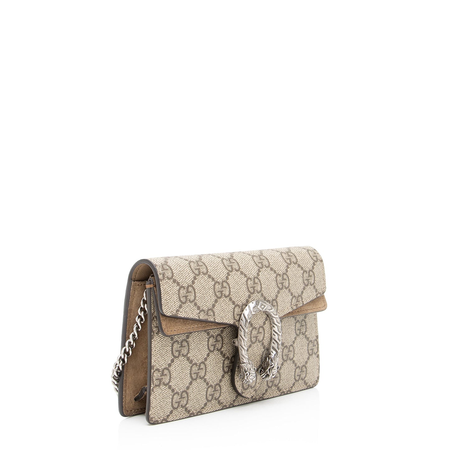 Gucci GG Supreme Dionysus Super SHF Canvas Suede Brown Beige Crossbody Bag